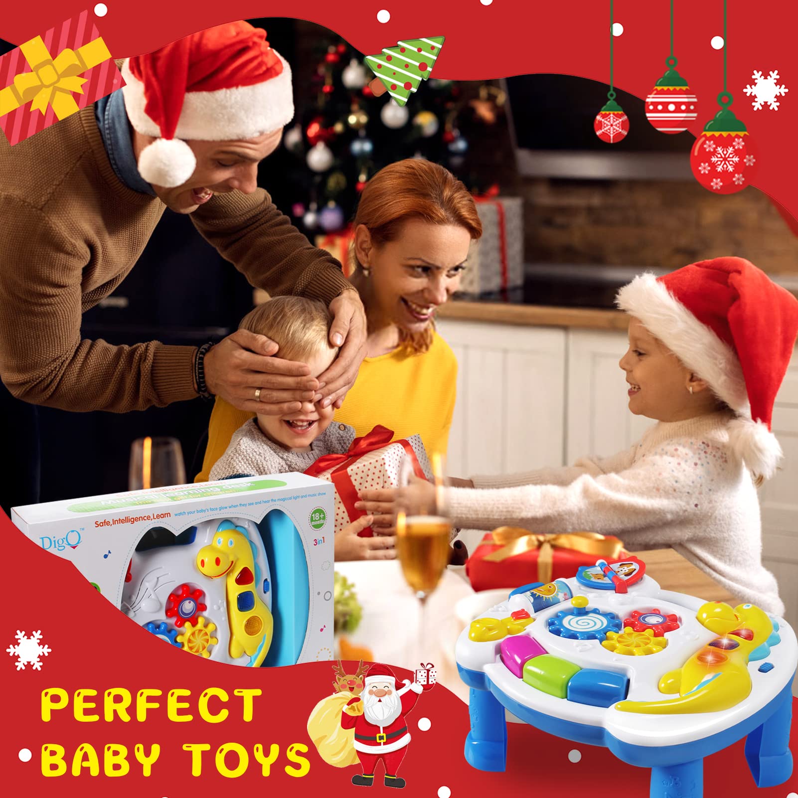 Musical Activity Table for Toddlers 12-18 Months with Learning Center