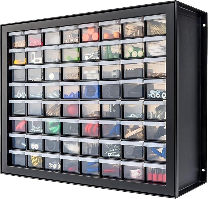 USA Screw Tool Organizer Small Parts Cabinet Chest, 44-Drawer Hardware Electronics