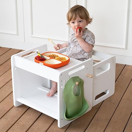 Montessori Weaning Table and Chair Set - Adjustable Design for Toddlers