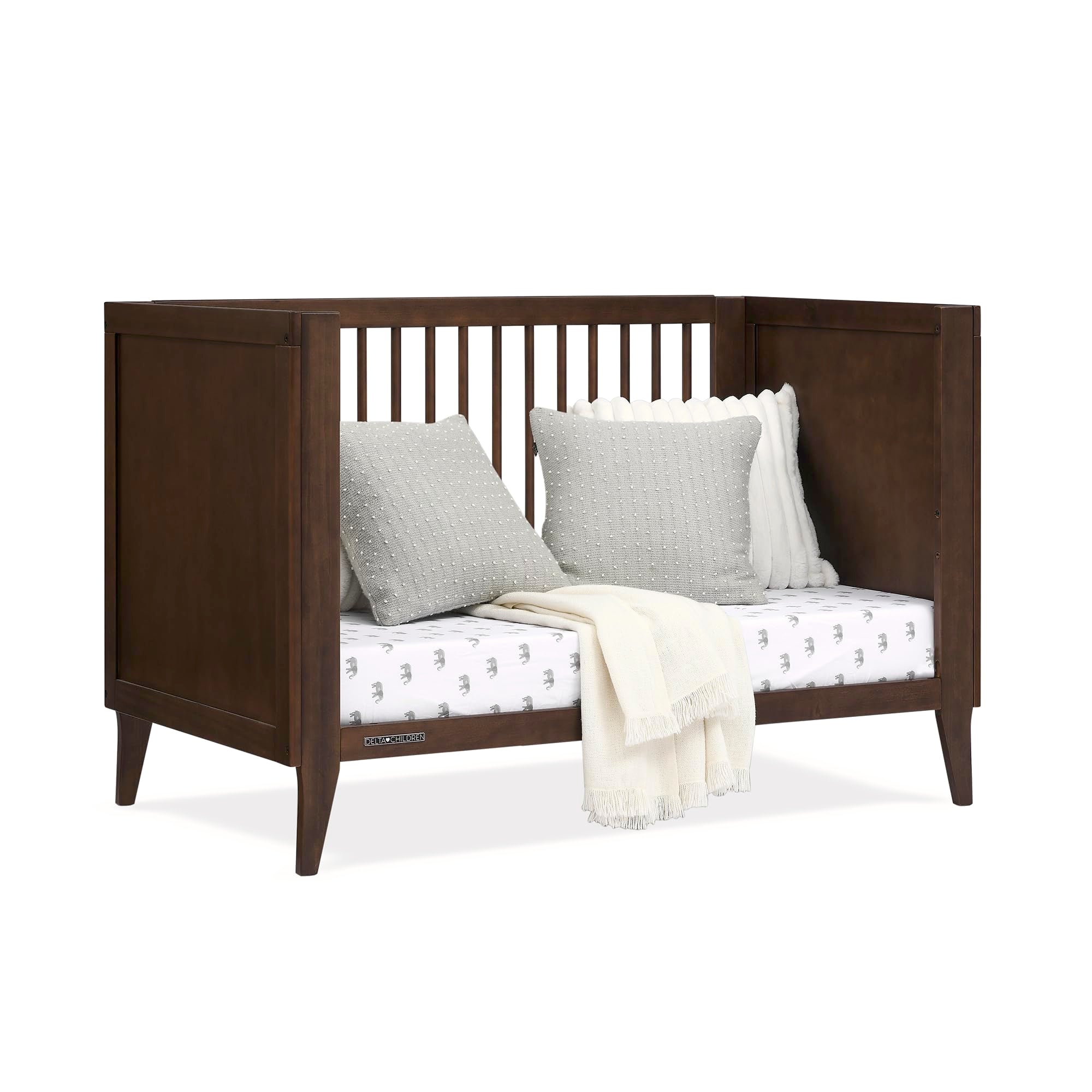 Children Ollie 4-in-1 Convertible Crib - Greenguard Gold Certified, Walnut Espresso