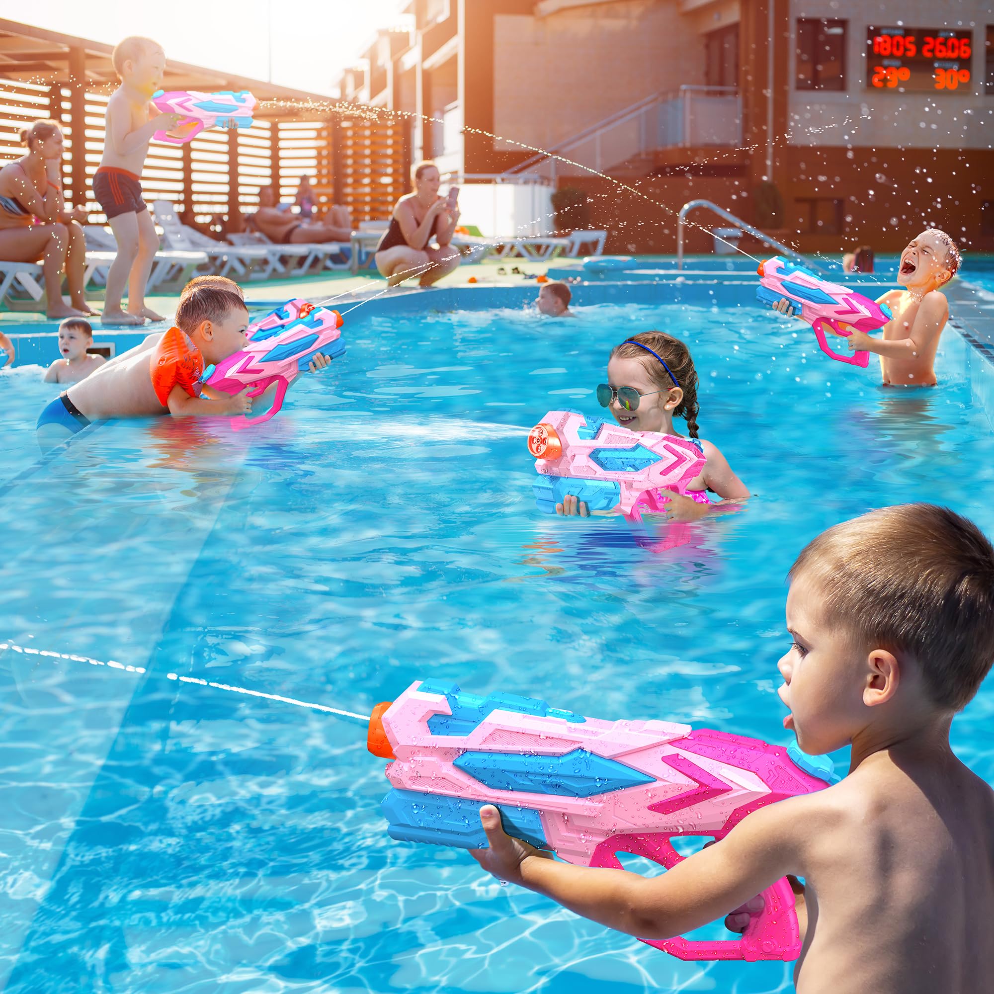 Water Gun for Kids, Super Squirt Guns Water Soaker Blaster - 4 Shooting