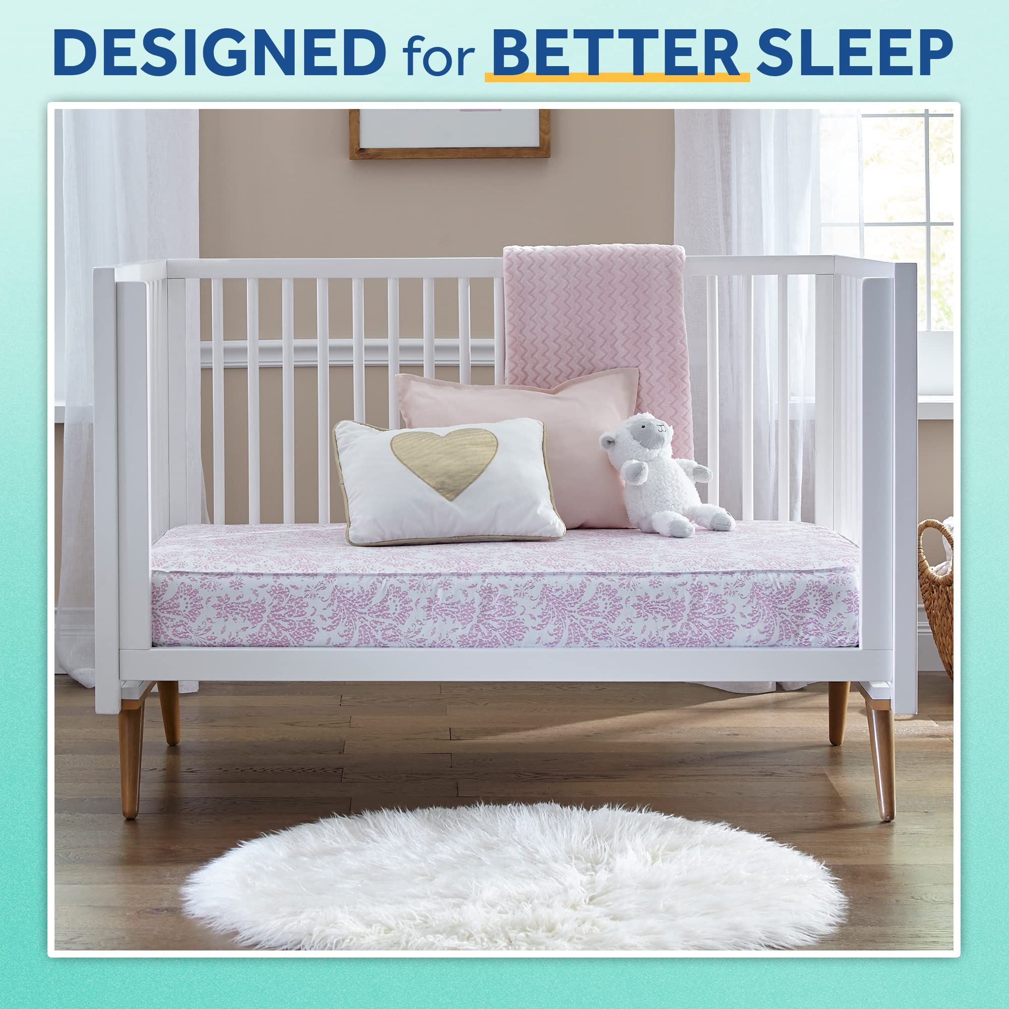Waterproof Crib Mattress with 150 Coils