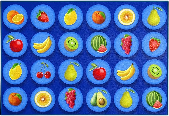 Classroom Rug 16 Seats Various Fruit Learning Seating Classroom Carpet