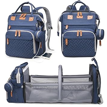 Baby Diaper Bags with Changing Station, Waterproof Diaper