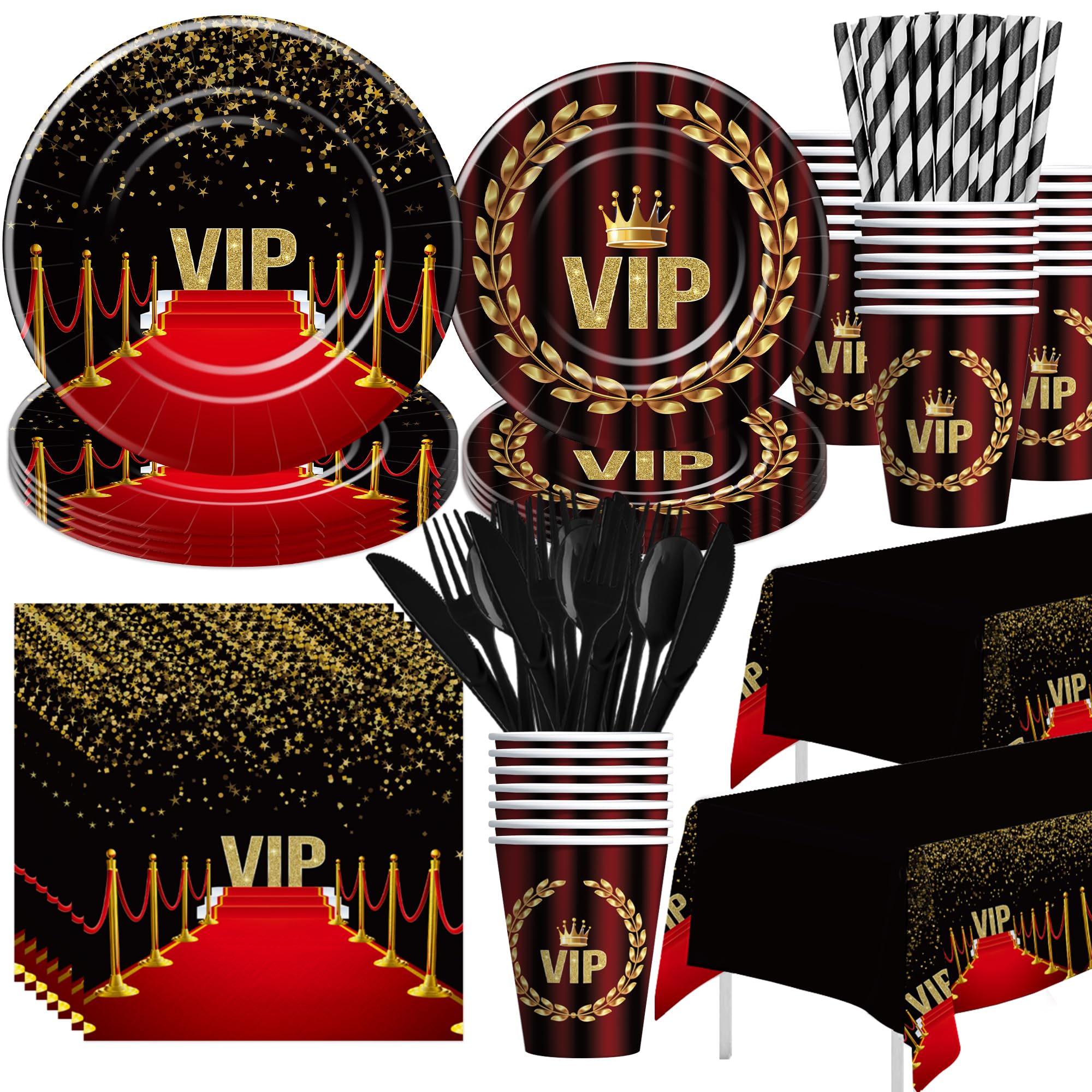 VIP Party Decorations Tableware - Movie Star Red Carpet Birthday Party