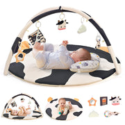 Cow Theme Baby Play Mat, Tummy Time Mat for Infant Newborn