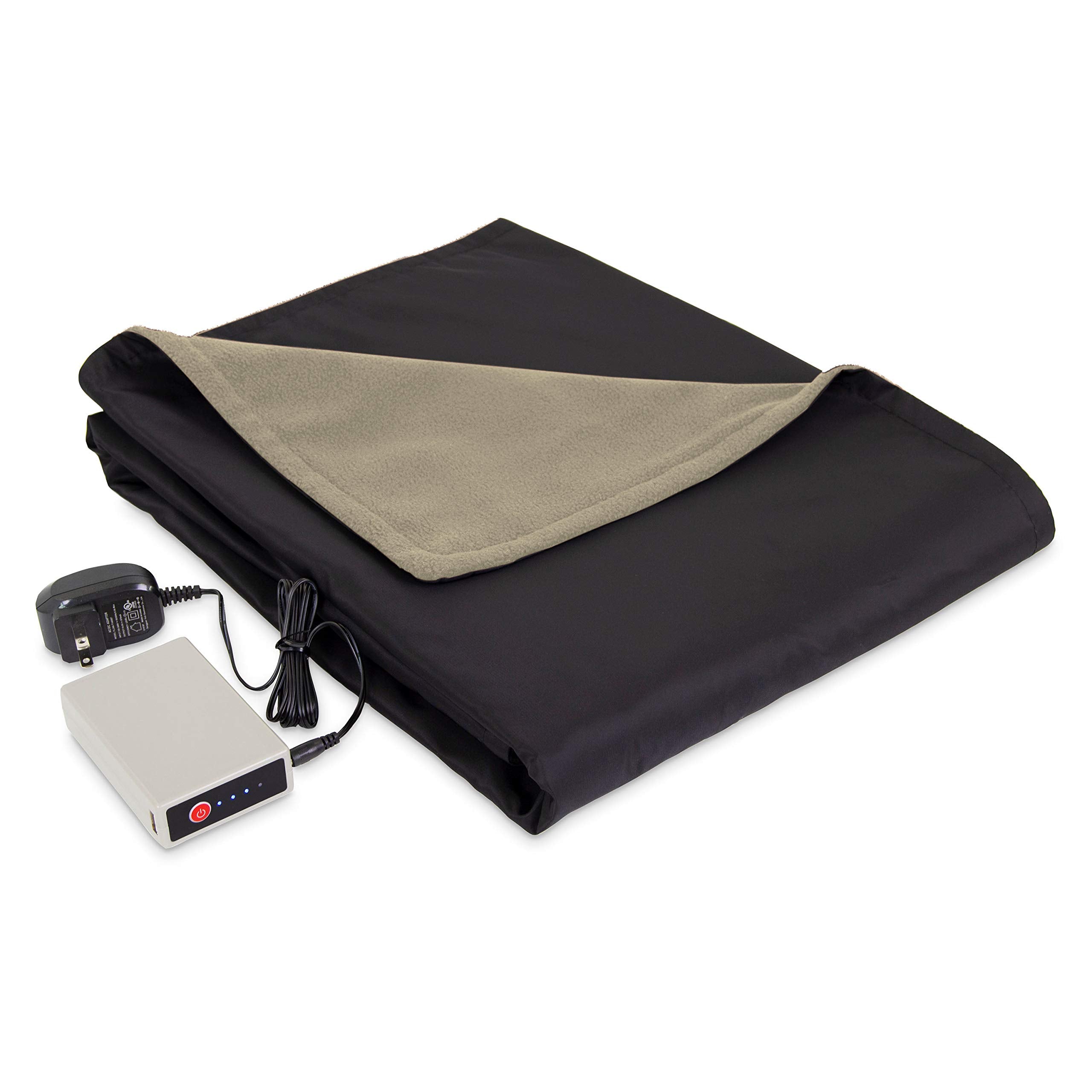 Heated Throw Blanket, Water Resistant Throw with Warming Pocket & Rechargeable Battery
