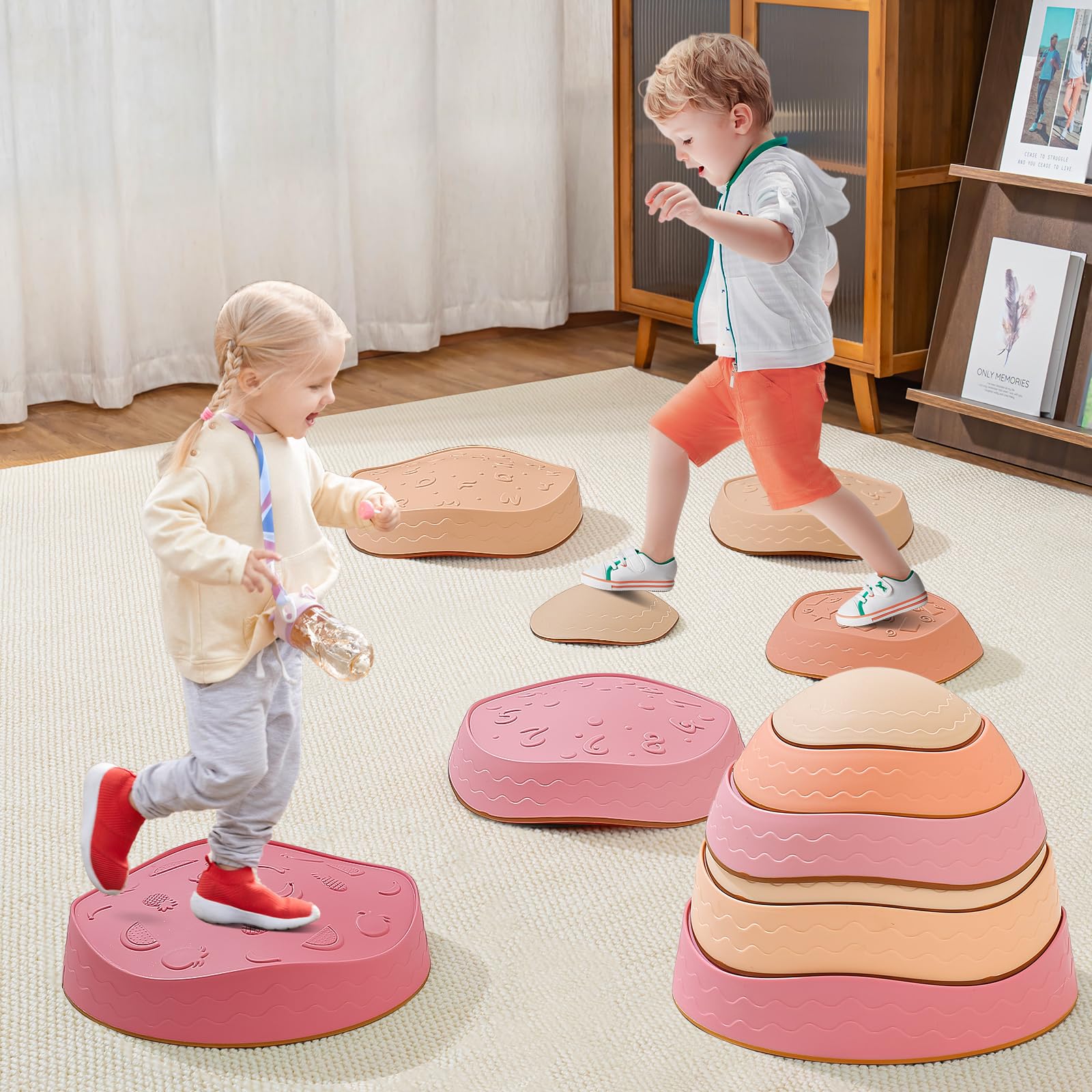 Stepping Stones for Kids,Non-Slip Toddlers Stepping Stones for Promoting Children's