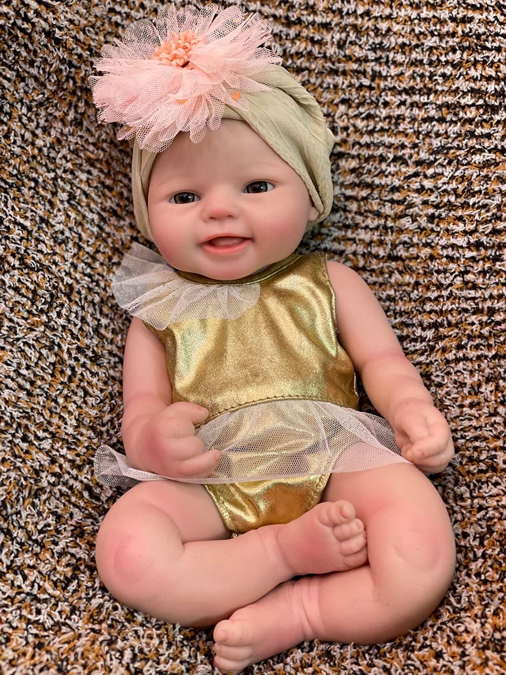 Soft Silicone Baby Doll 15 inch Real Life Baby Dolls Silicone Full Body