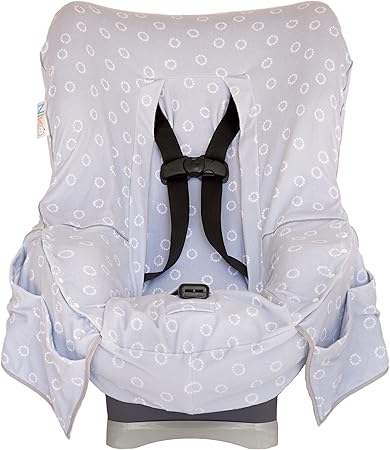 Liner - Blue Chevron Minky - Great for Winter Weather - Universal FIT - Crash Tested