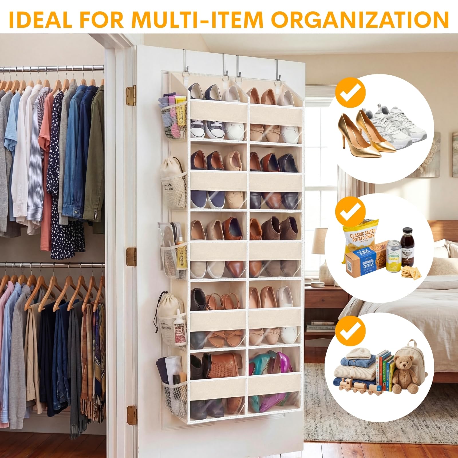 Over the Door Organizer 5 Tiers with 10 Compartments