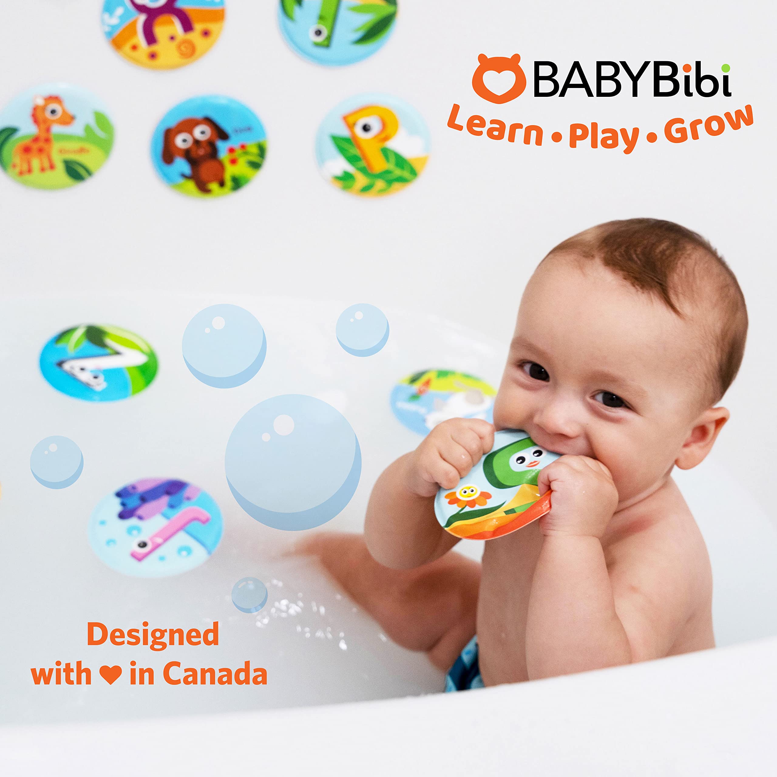 Alphabet Flash Cards for Bathtub - Preschool Learning Toddler