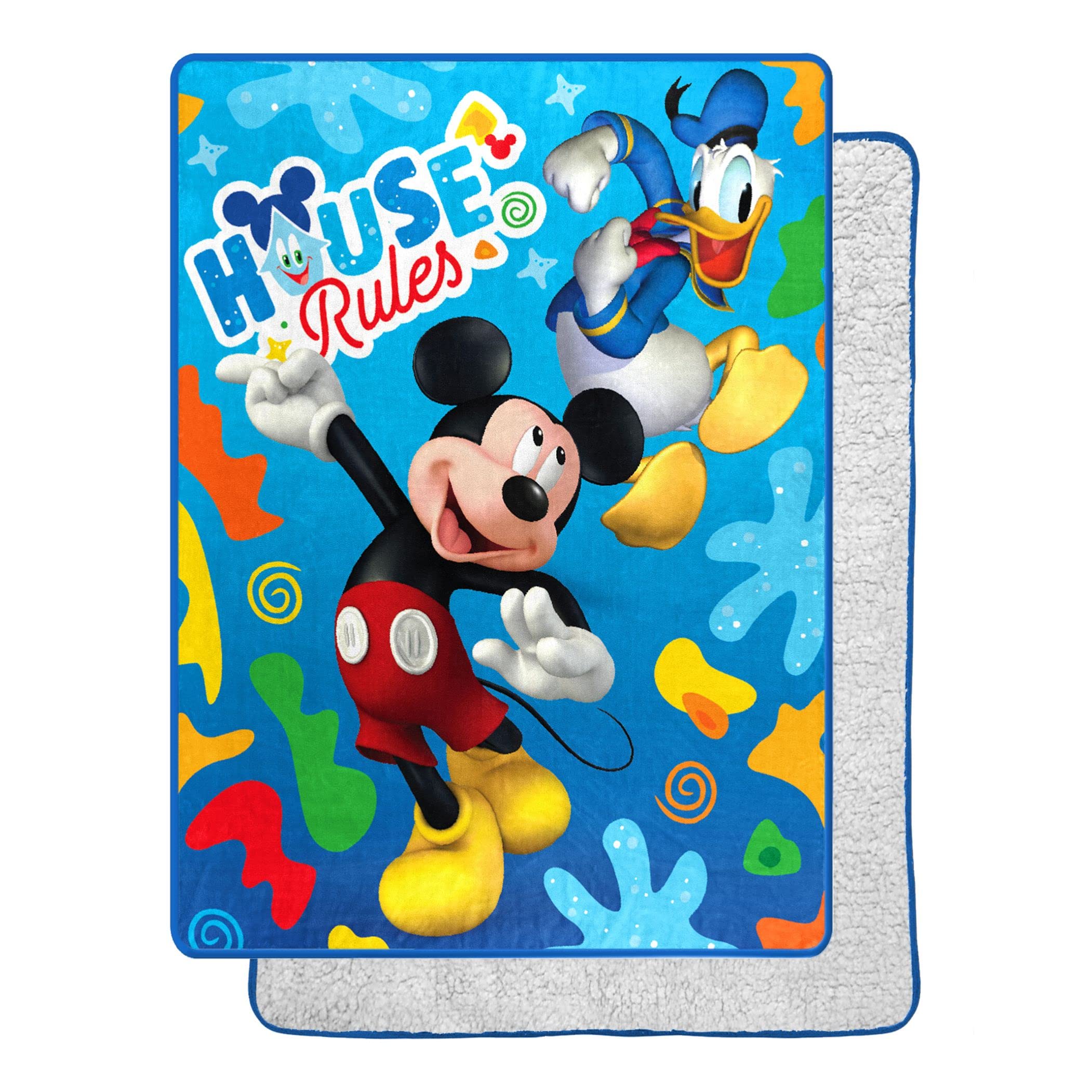Mickey Mouse Silk Touch Sherpa Throw Blanket, 60" x 80", Buddies Rule