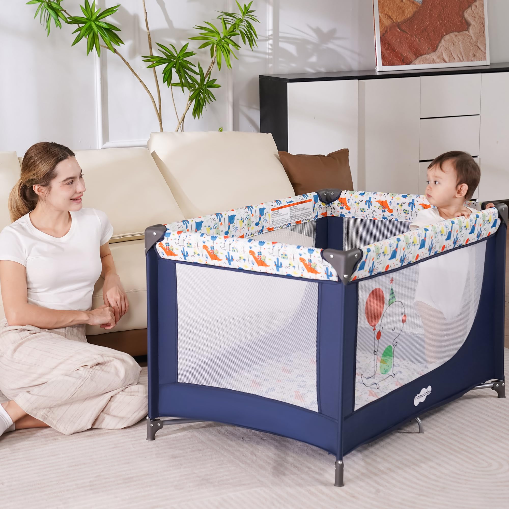 Portable Baby Travel Crib with Mattress