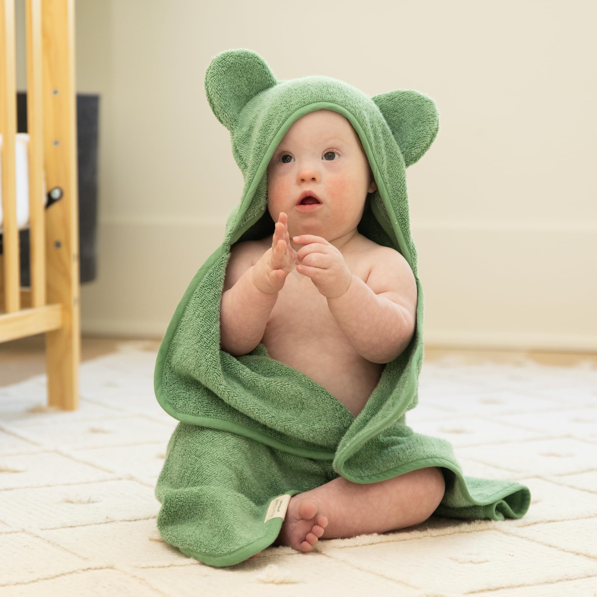 Baby Bath Towel and Wash Mitt Set – Soft Absorbent Hooded