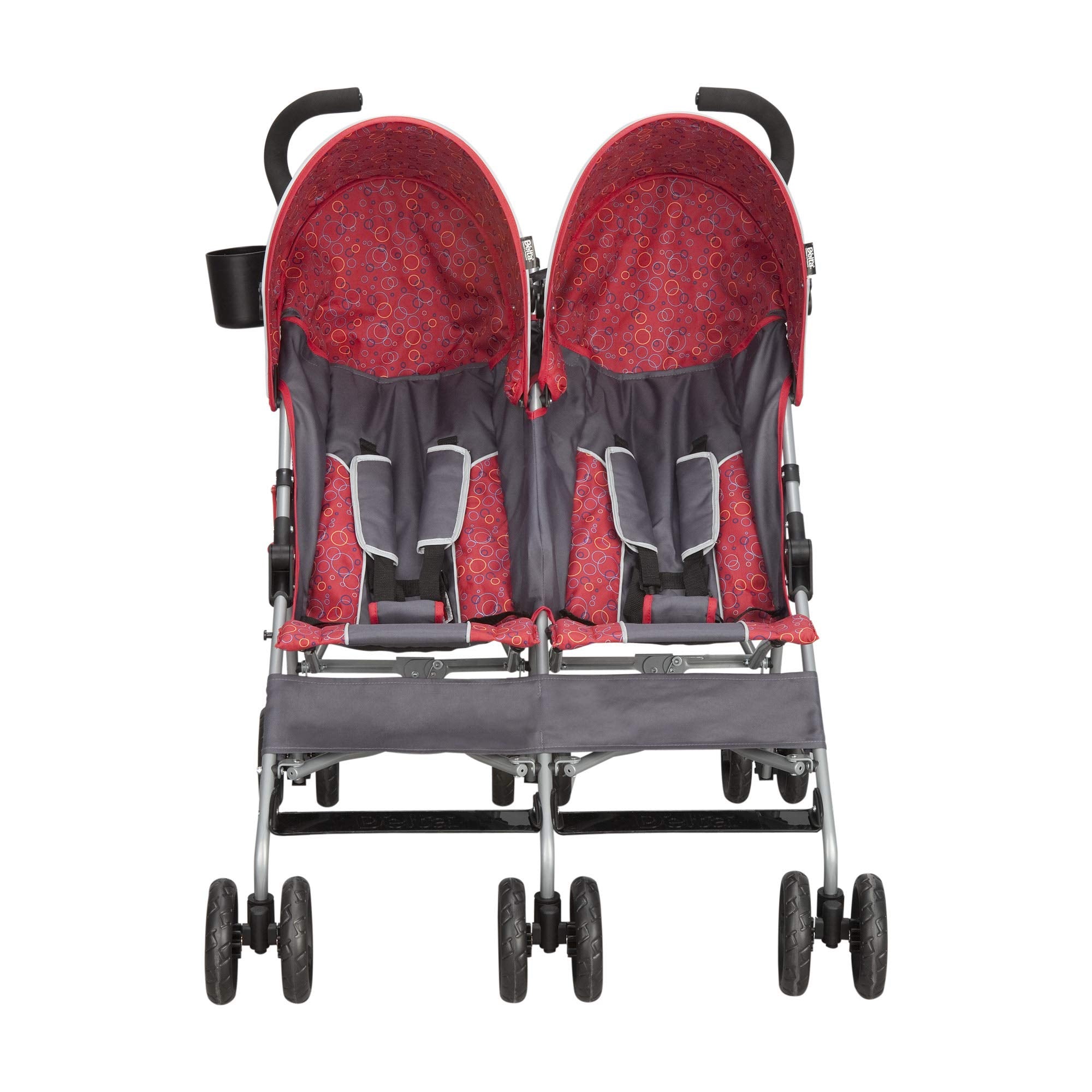 LX Side by Side Stroller - with Recline, Storage & Compact Fold, Grey