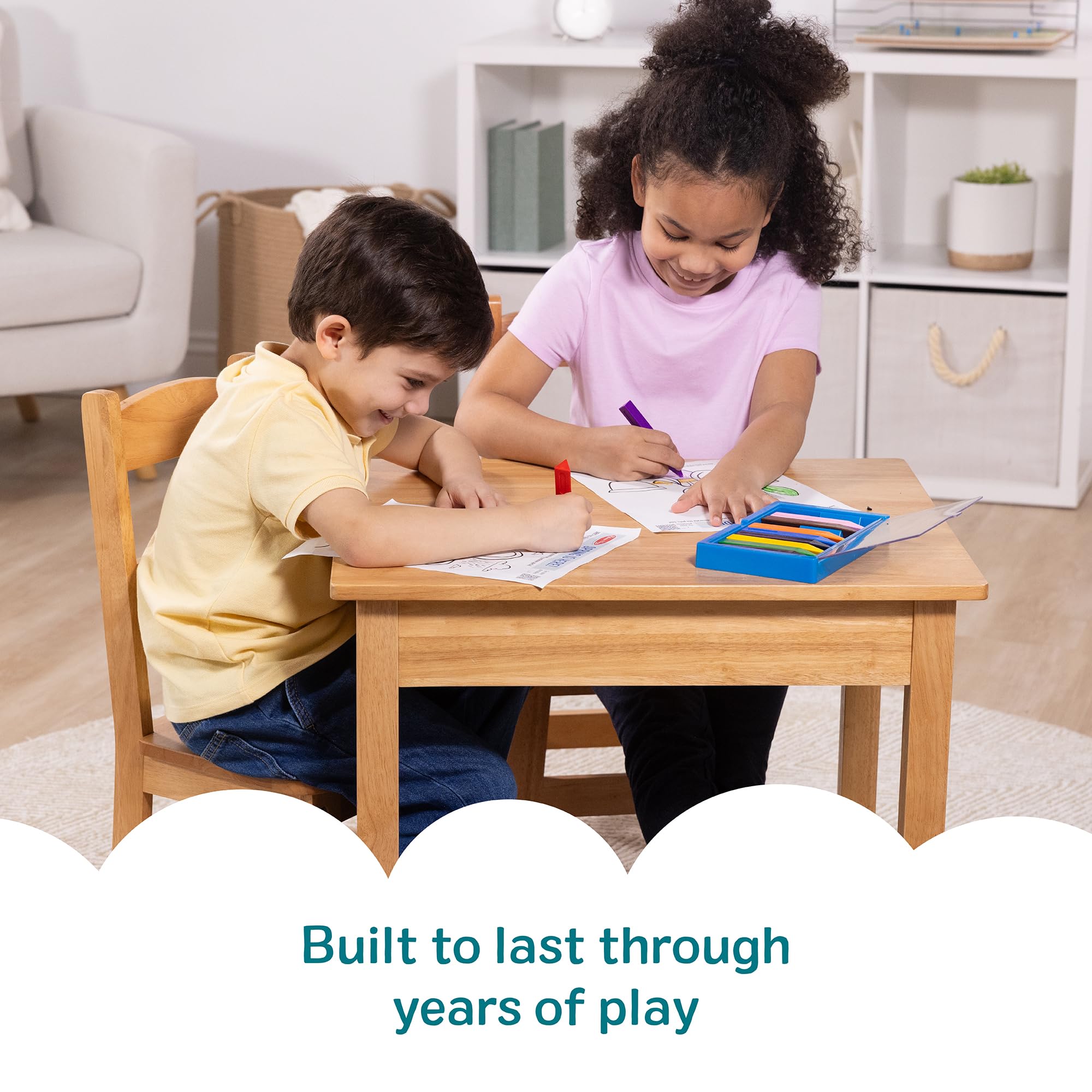 Kids Wooden Table and Chair Set