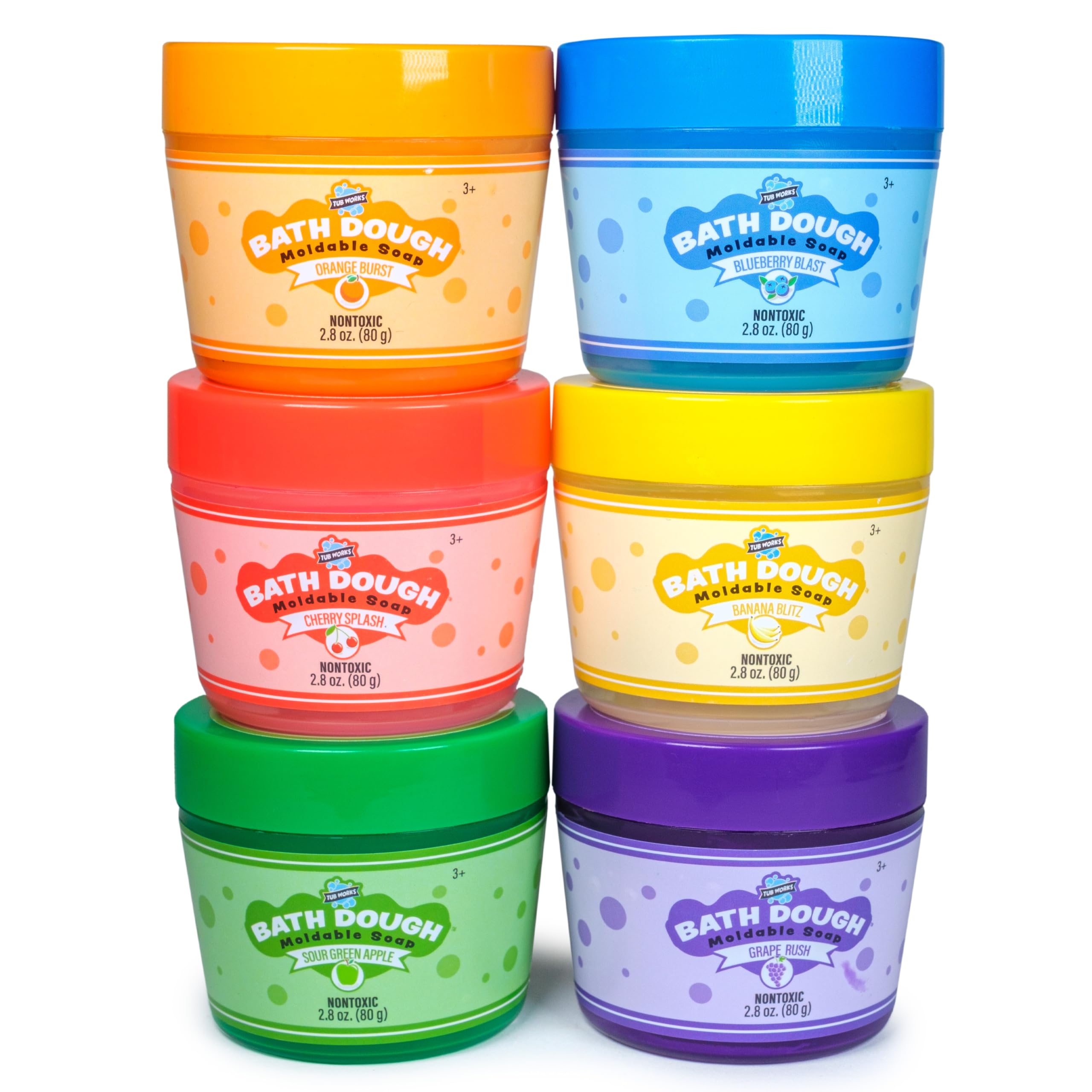 Bath Dough™ Moldable Kids Soap Bath Toy, Variety 6 Pack | Shape