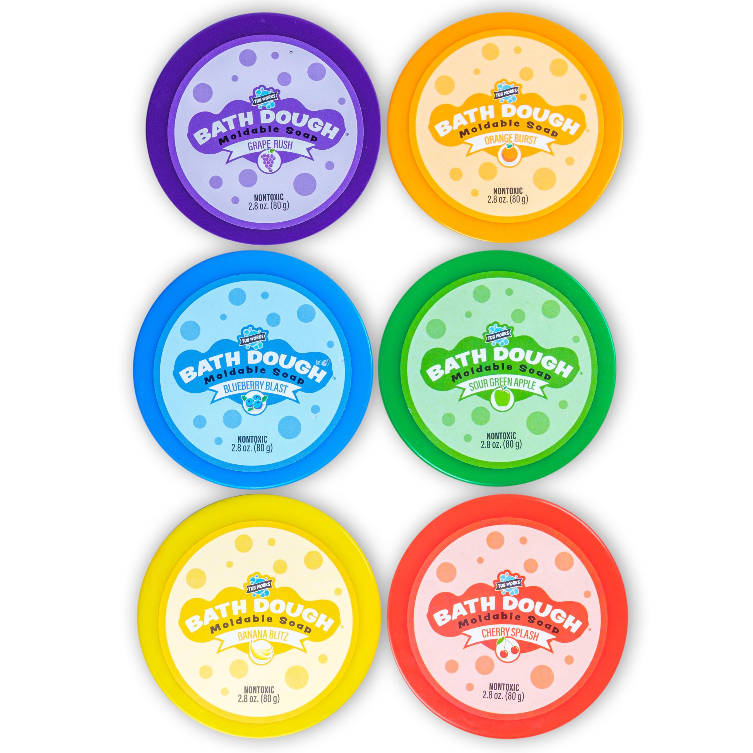 Bath Dough™ Moldable Kids Soap Bath Toy, Variety 6 Pack | Shape