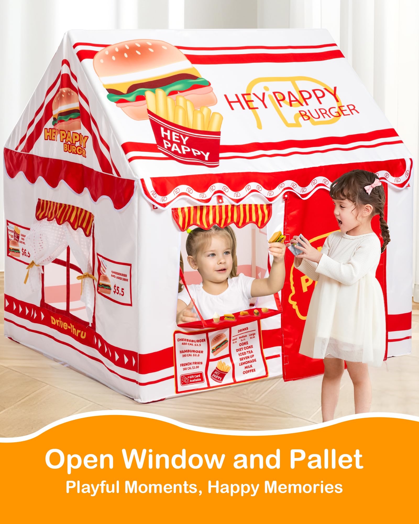 Kids Play Tent Indoor Outdoor Playhouse with Toys and Lights