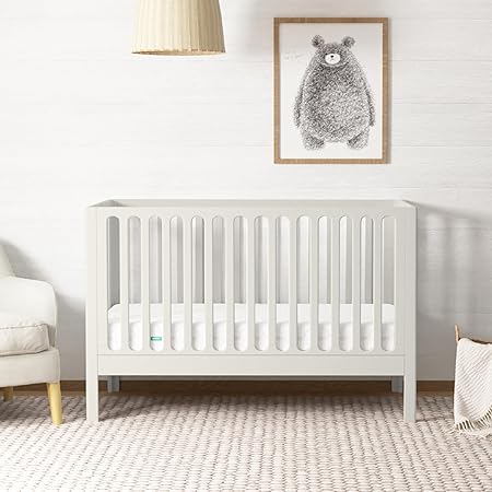 Galileo Standard Crib, Solid Beech Wood in Chestnut Color