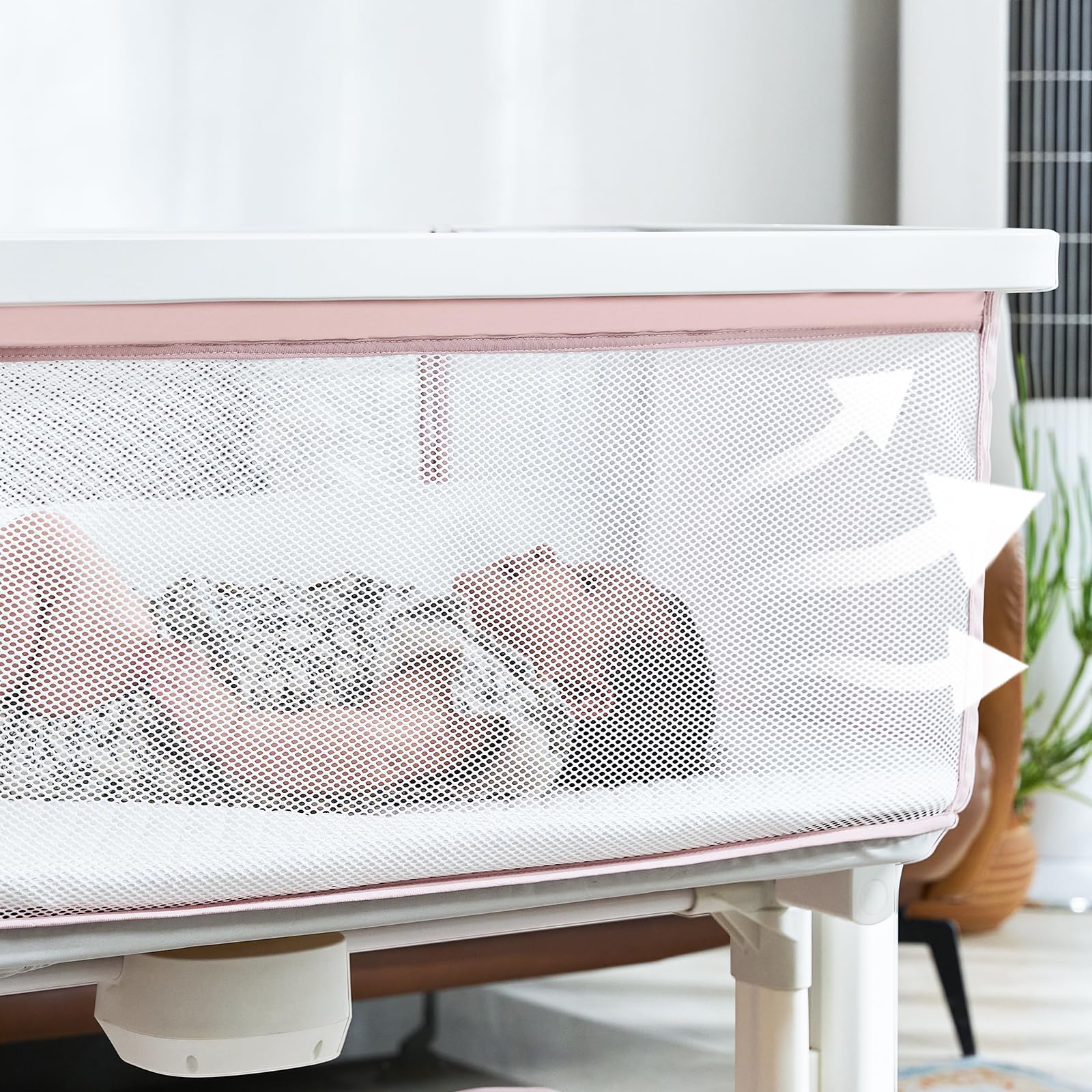 Electric Bassinet Baby Cradle 3-in-1 Bedside Sleeper with Rocking Motion