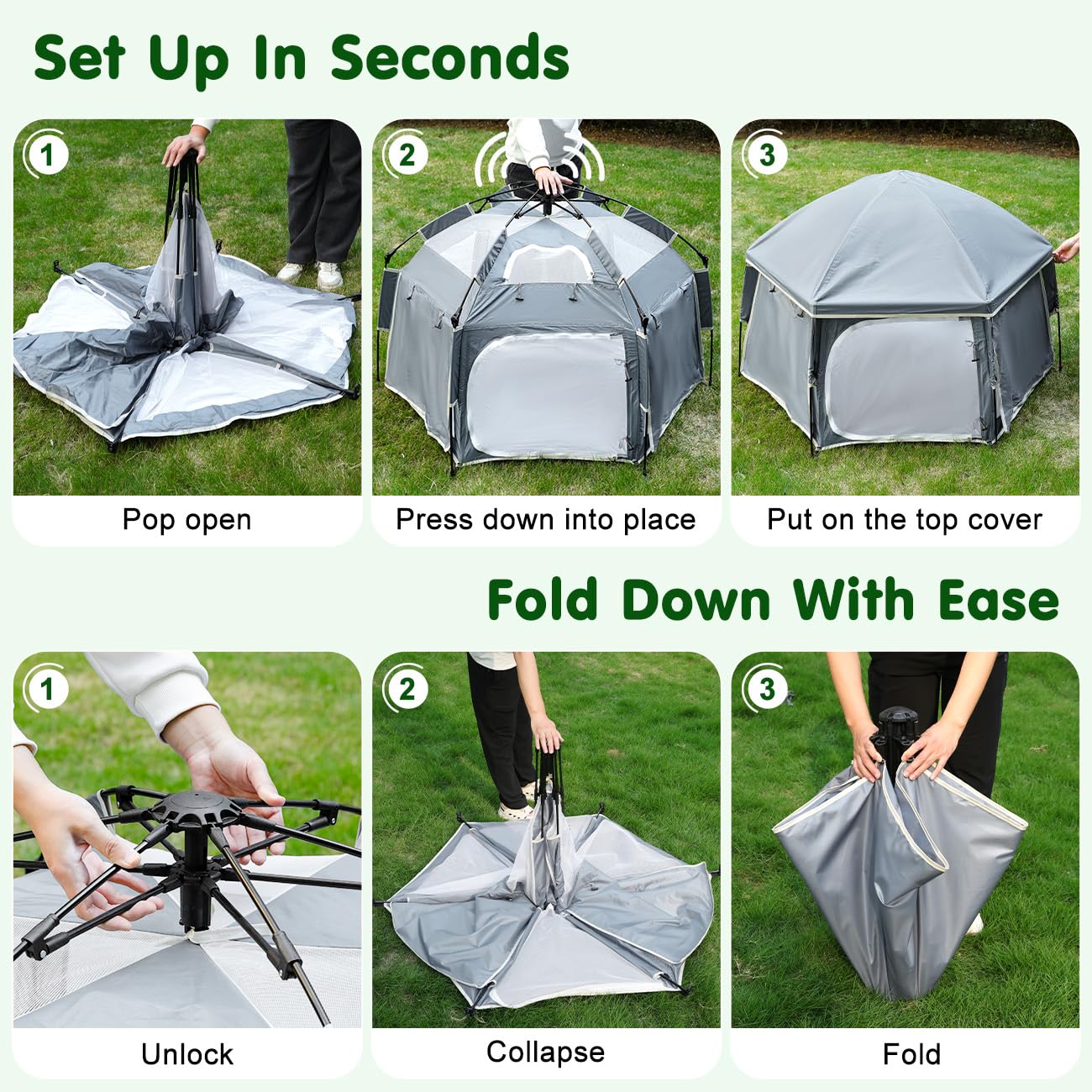Pop Up Baby Playpen with UV Sun Protection
