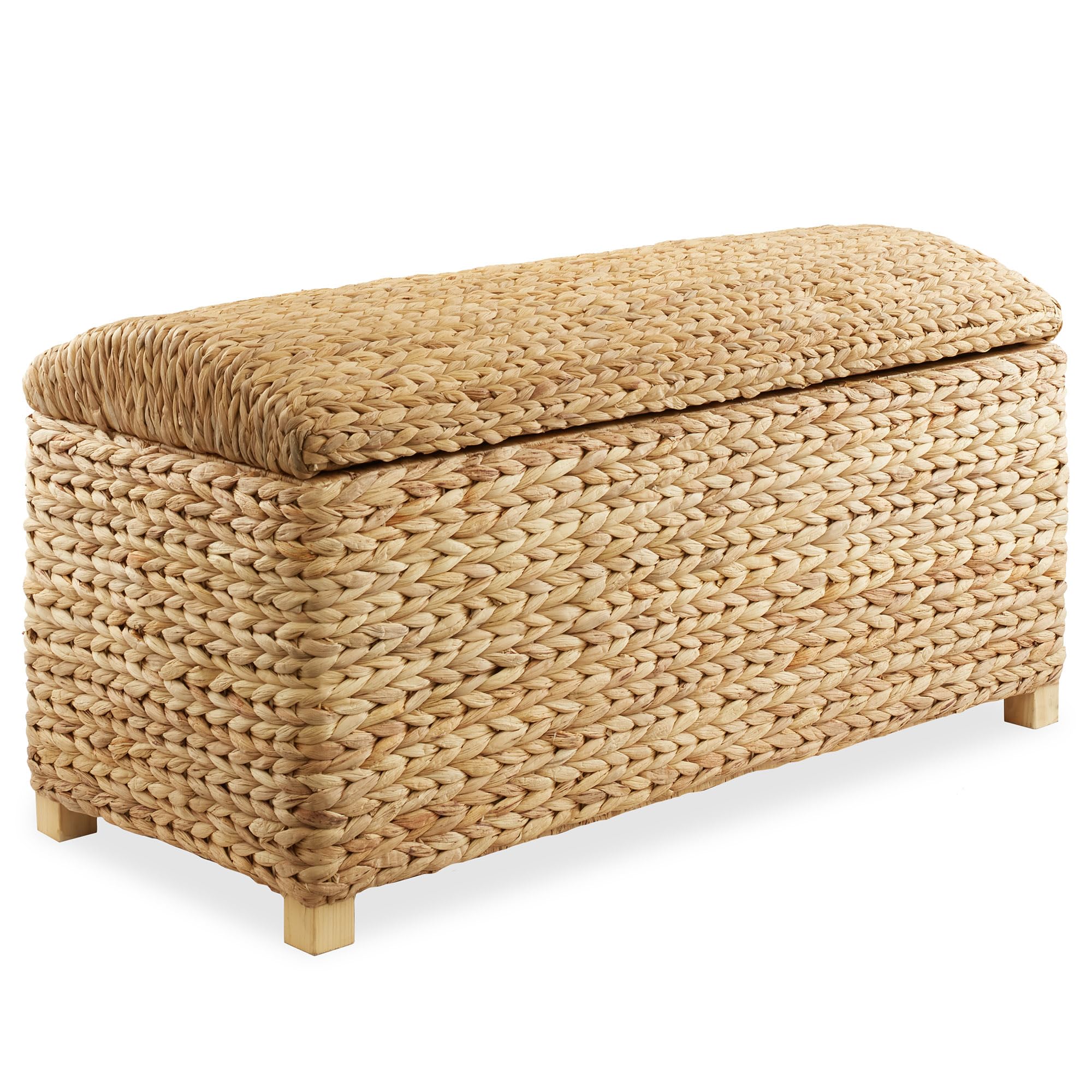 Water Hyacinth Storage Trunk with Curved Lid
