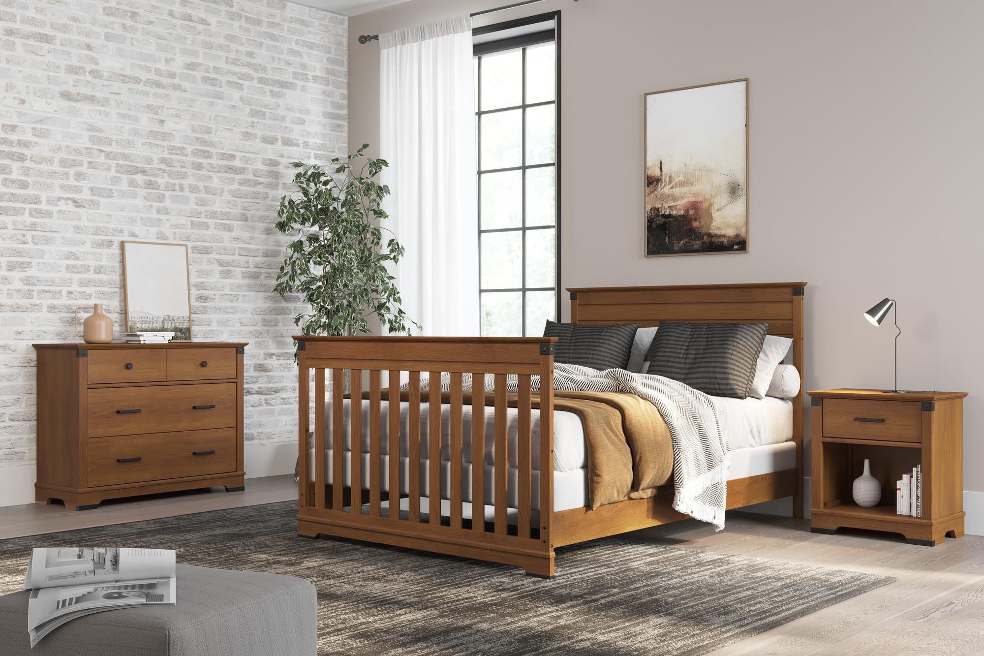 Redmond 1 Drawer Nightstand for Nursery and Bedroom