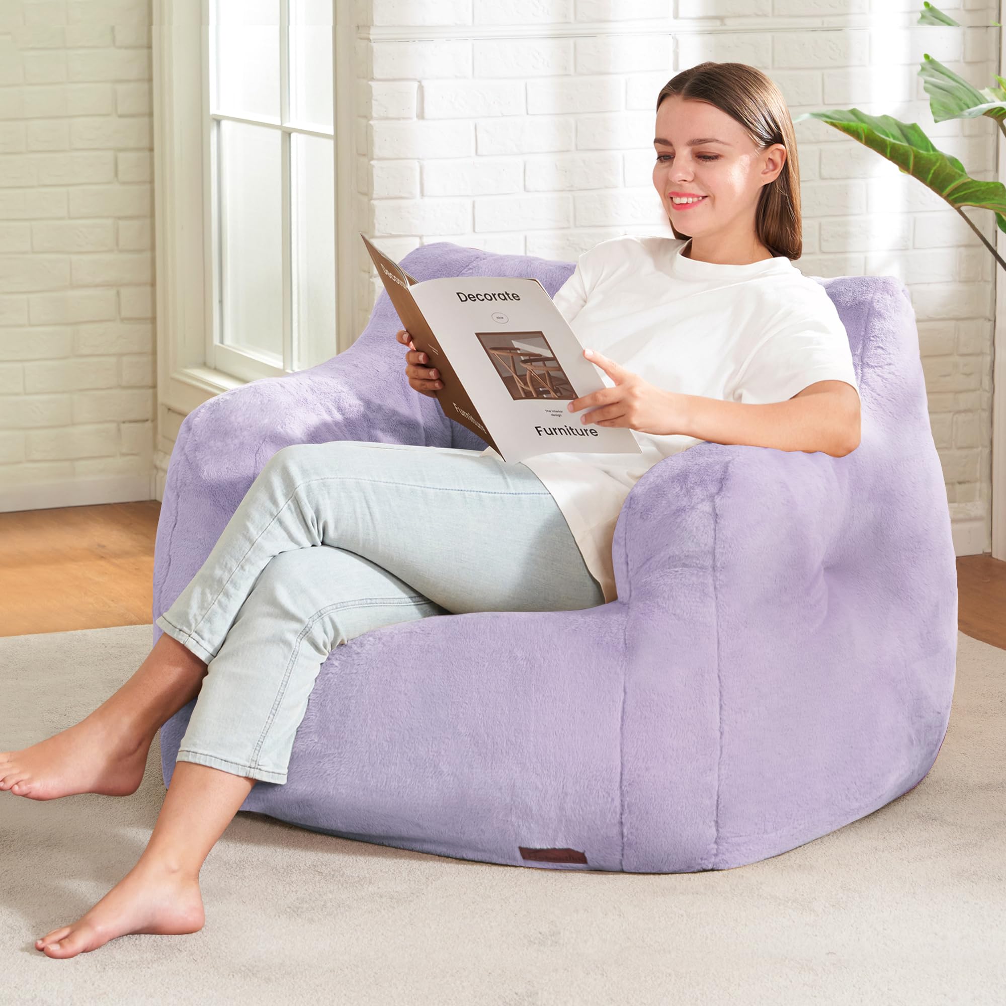 Bean Bag Chair for Adult Small Bean Bag Chairs with Arms Furry