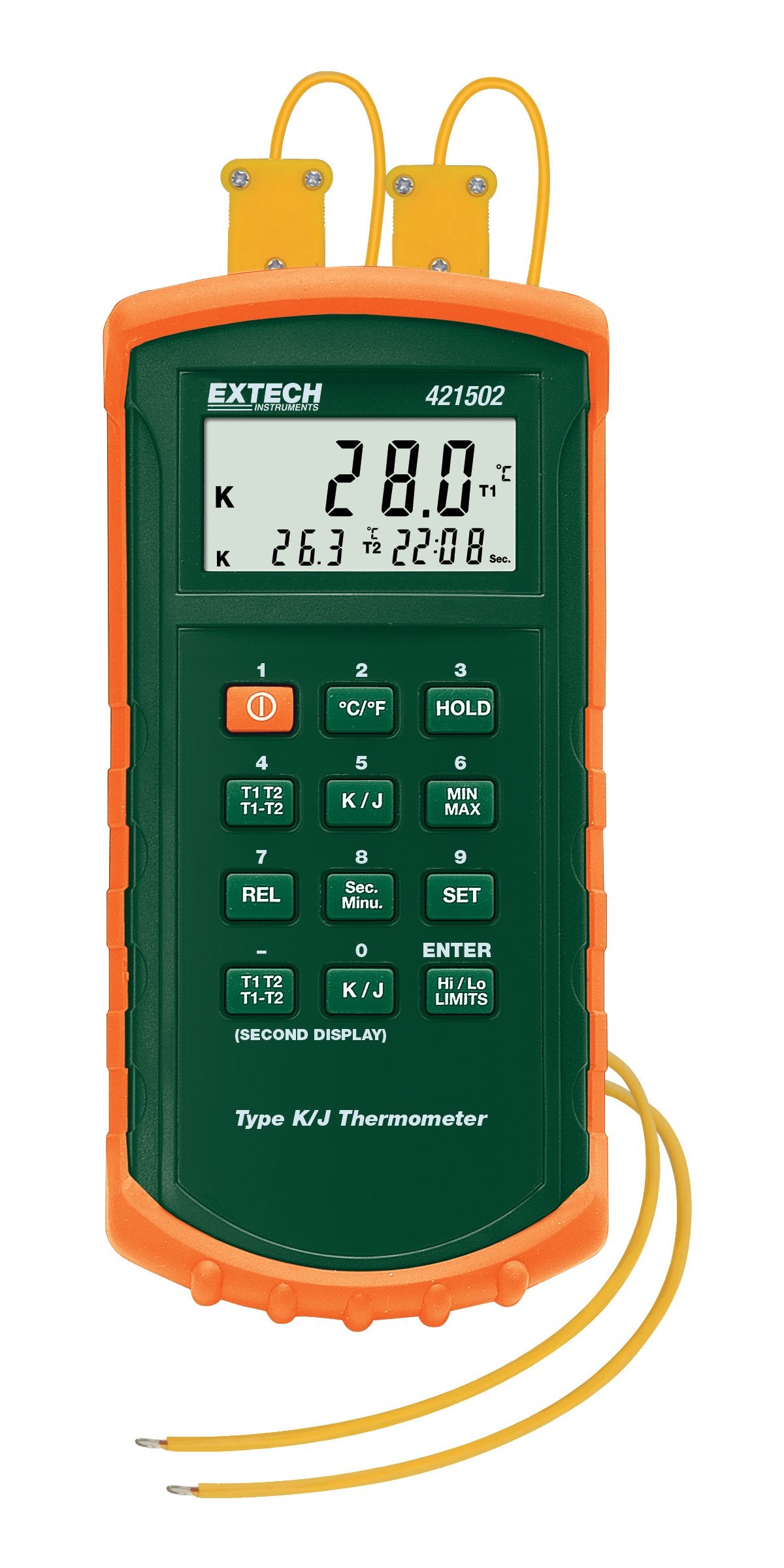 421502 Type J/K Dual Input Thermometer with Alarm