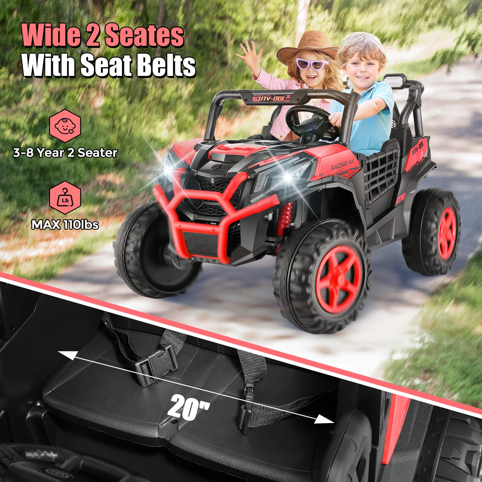 24V Kids Ride-On UTV with Remote Control