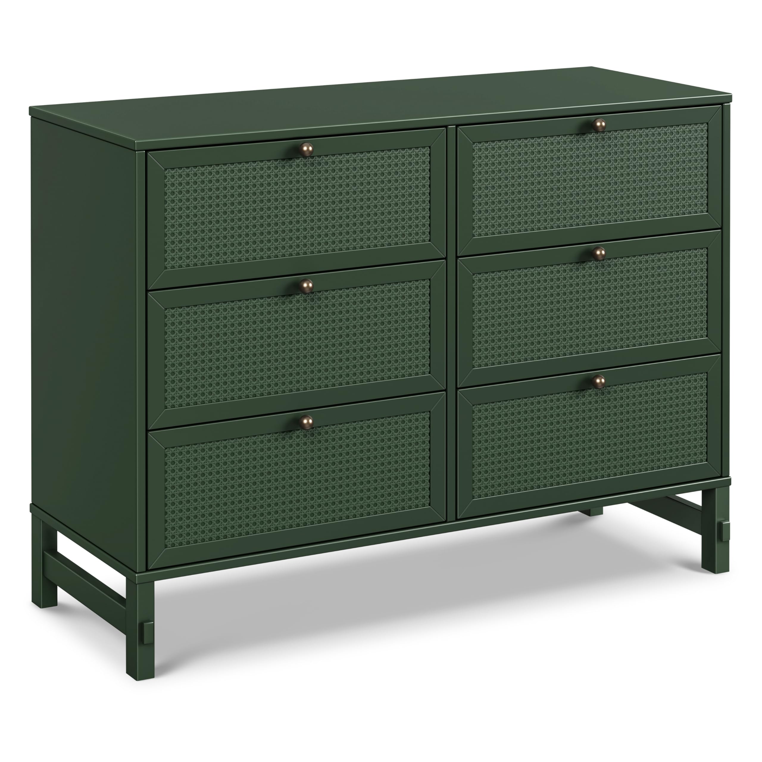 6-Drawer Dresser with Cane Accents for Nursery