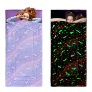 Glow in The Dark Sleeping Bags for 10~12 Years Old Kids, Soft Kids Nap