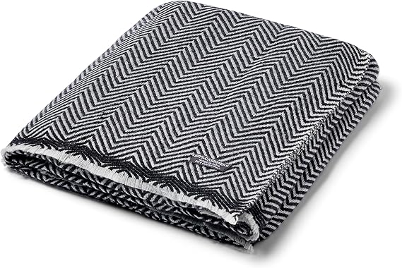 Luxurious XXL 100% Pure Cashmere Blanket Oversized Grey Throw Blanket