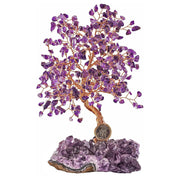 Calming Spirit, Real Amethyst Crystal Feng Shui Tree of Life Home
