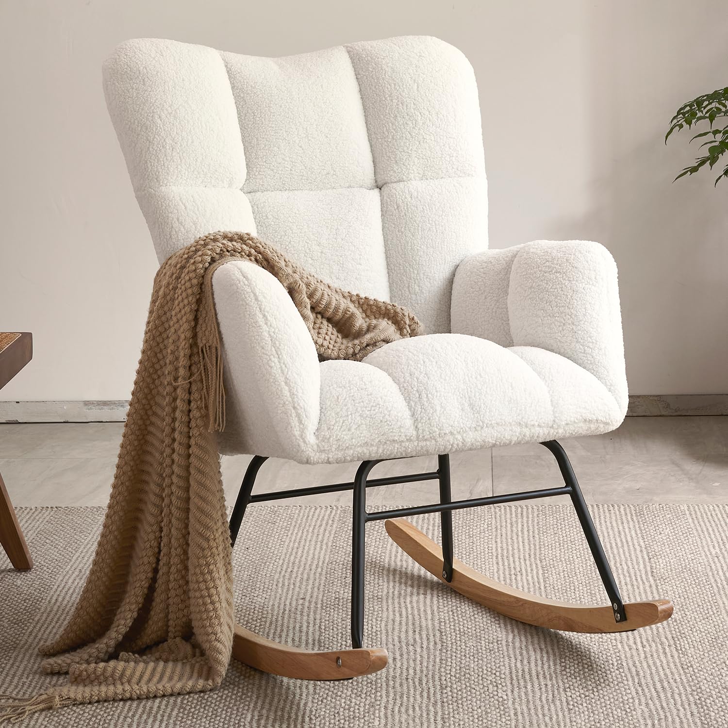 Rocking Chairs, High Back Teddy Glider Rocking Chair,