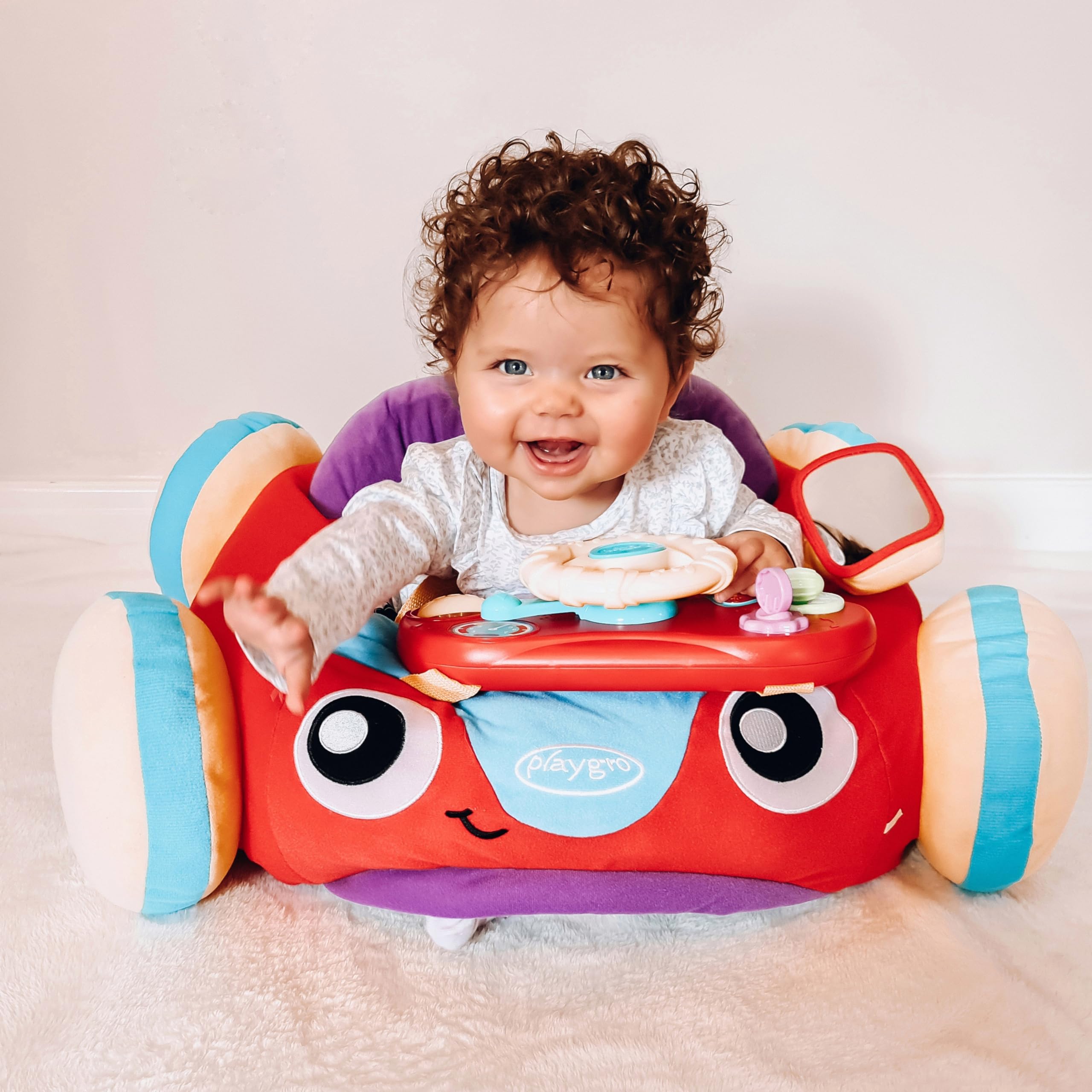 Music and Lights Comfy Car for Babies 6+ Months - Interactive Toddler