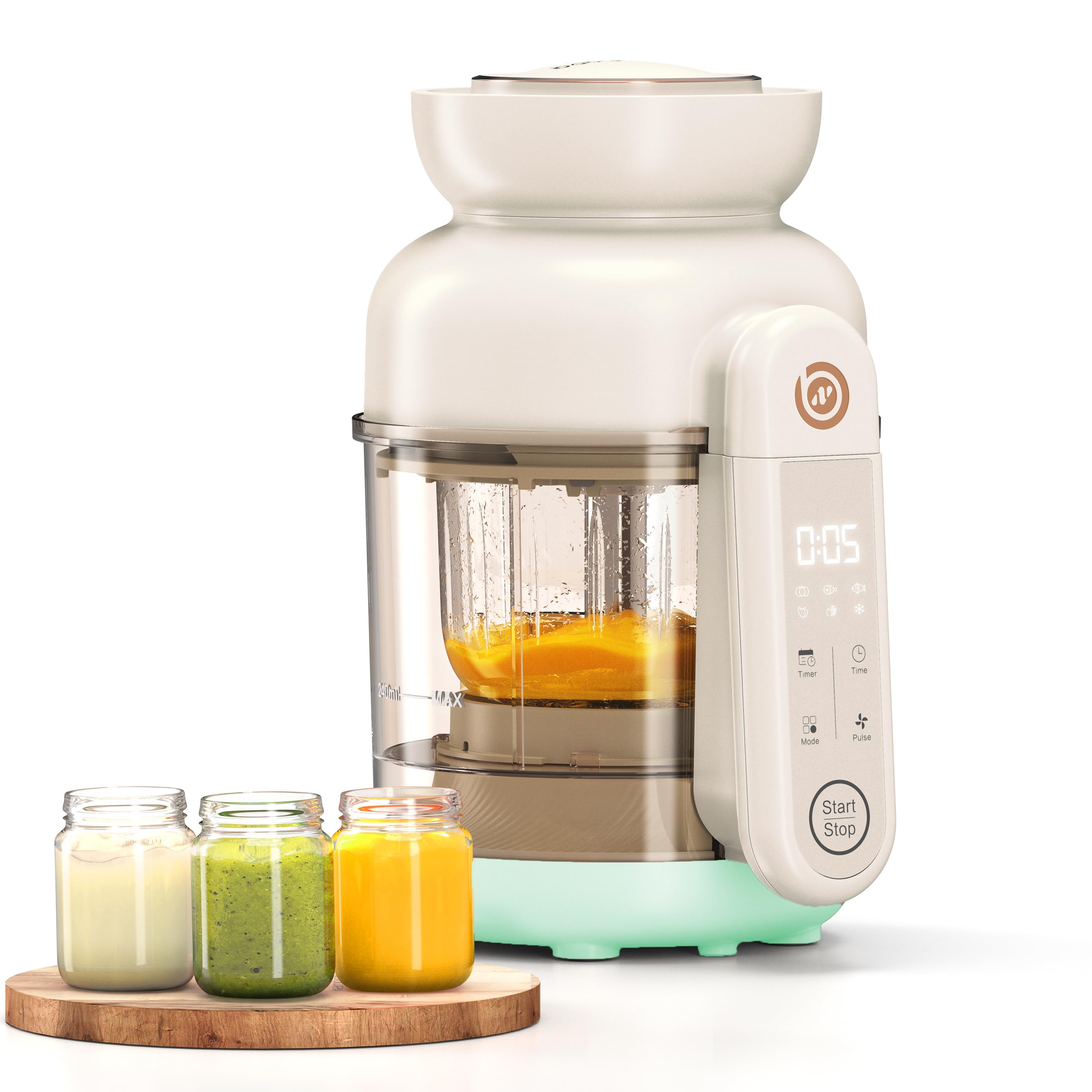 Auto Baby Food Maker & Steamer – Glass Blender with Auto Cooking