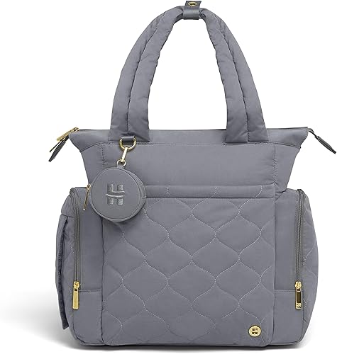 Cozy Hugpack Tote Diaper Bag, Black Quilted