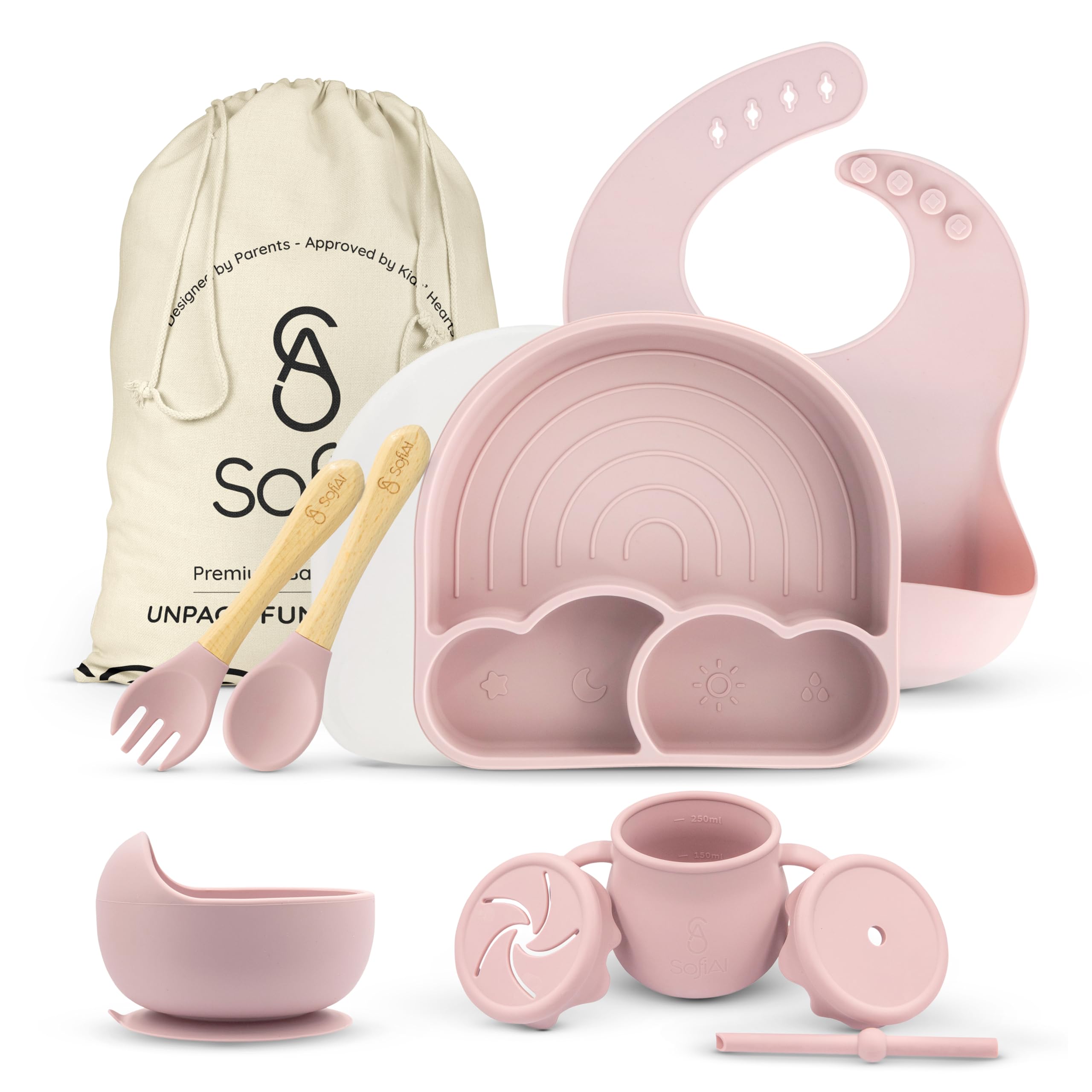 All In One Silicone Feeding Set - Safe for 6-12 Months - Non-Toxic Baby Led Weaning