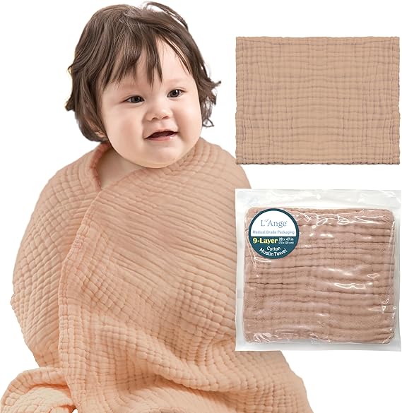 Bath Towel - 9 Layers 100% Cotton Muslin, Super Quick Dry, Medical