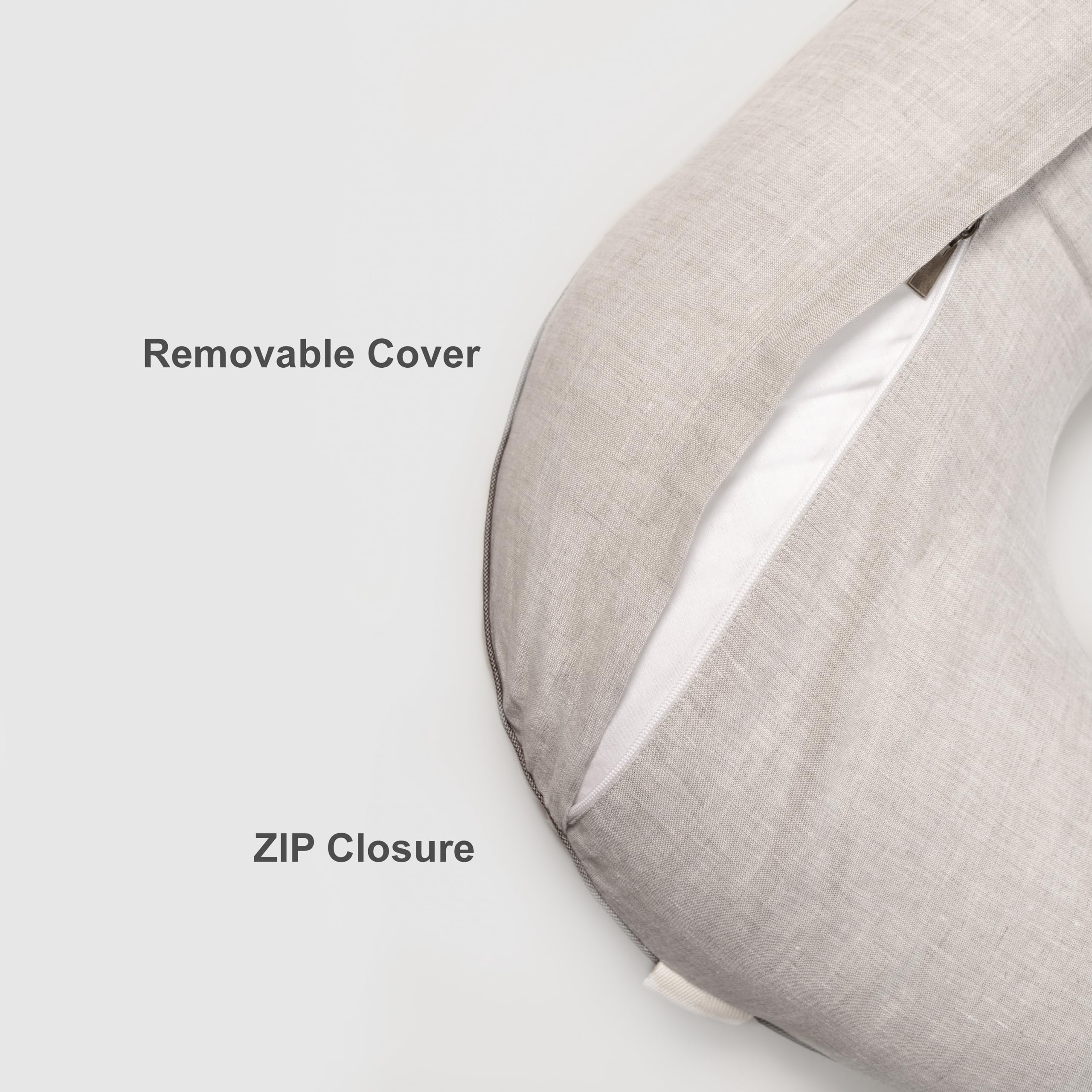 Nursing Pillow with Cover • Premium Quality 100% Linen Oeko-Tex