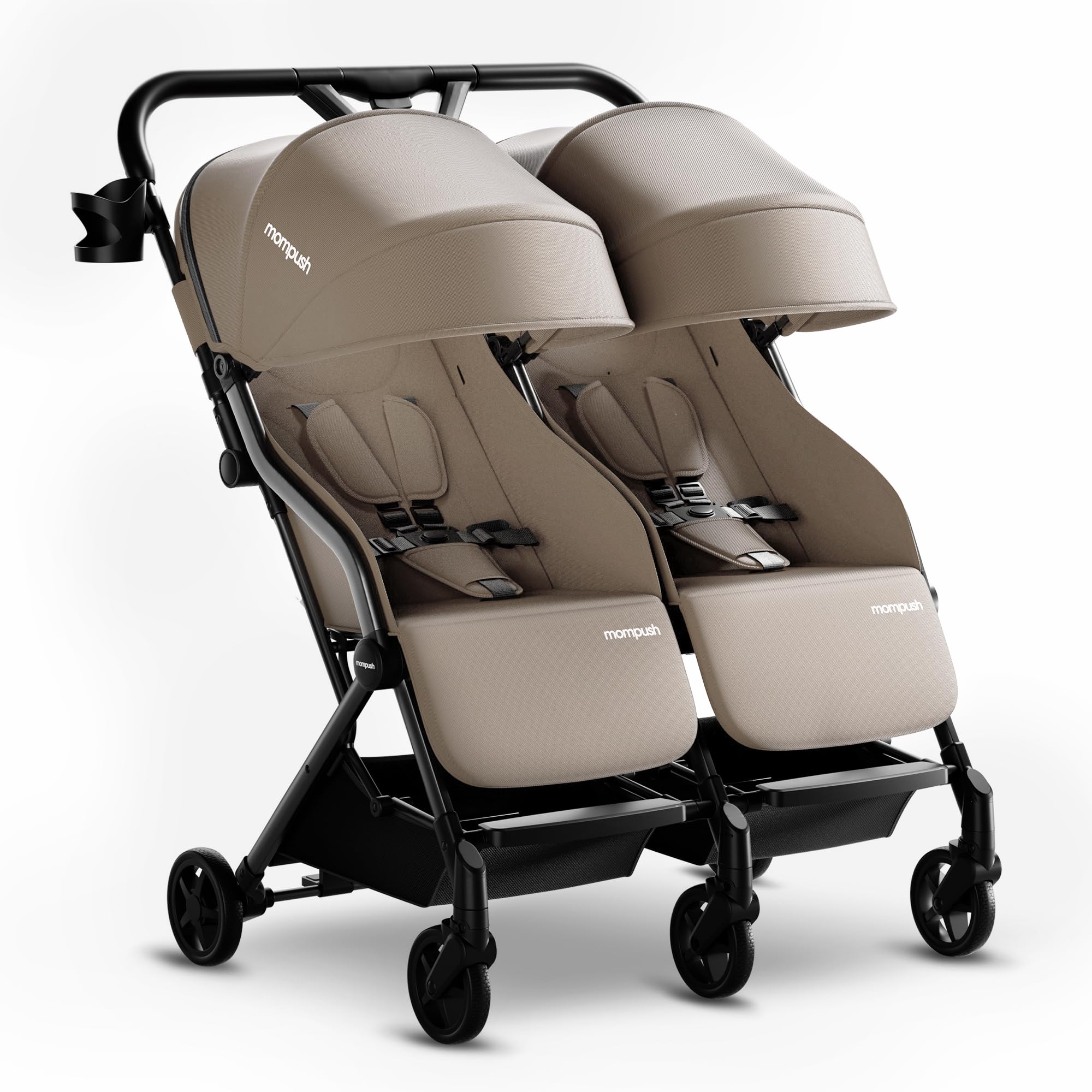 Lithe Double Stroller, Lightweight Side by Side Stroller for Newborn