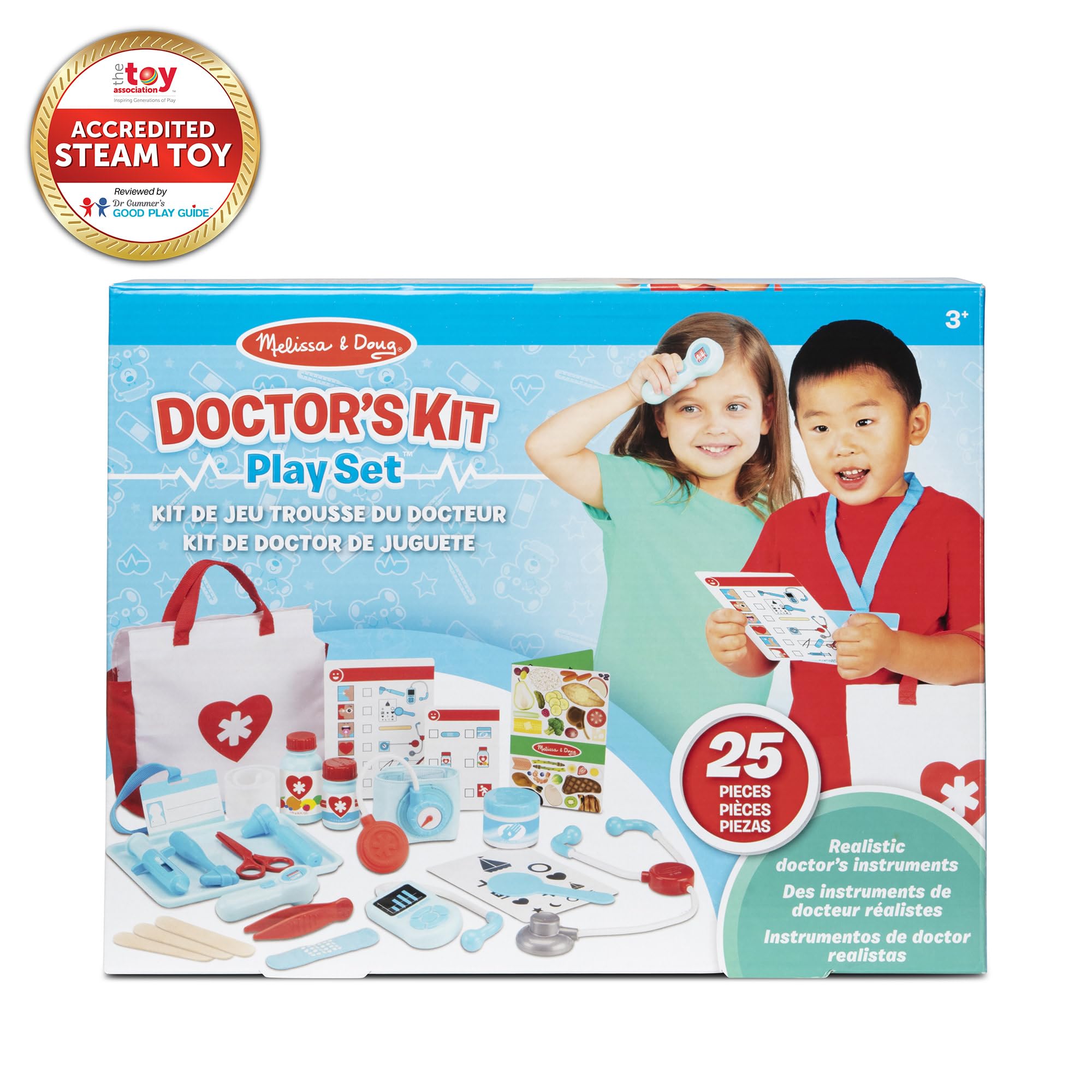 Get Well Doctor’s Kit Play Set – 25 Toy Pieces - Doctor Role Play Set
