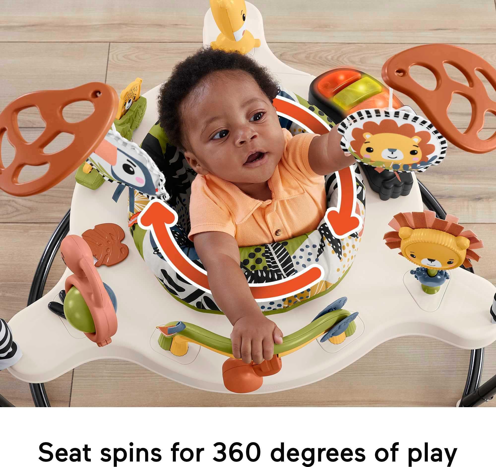 Palm Paradise Jumperoo Activity Center with Music and Lights