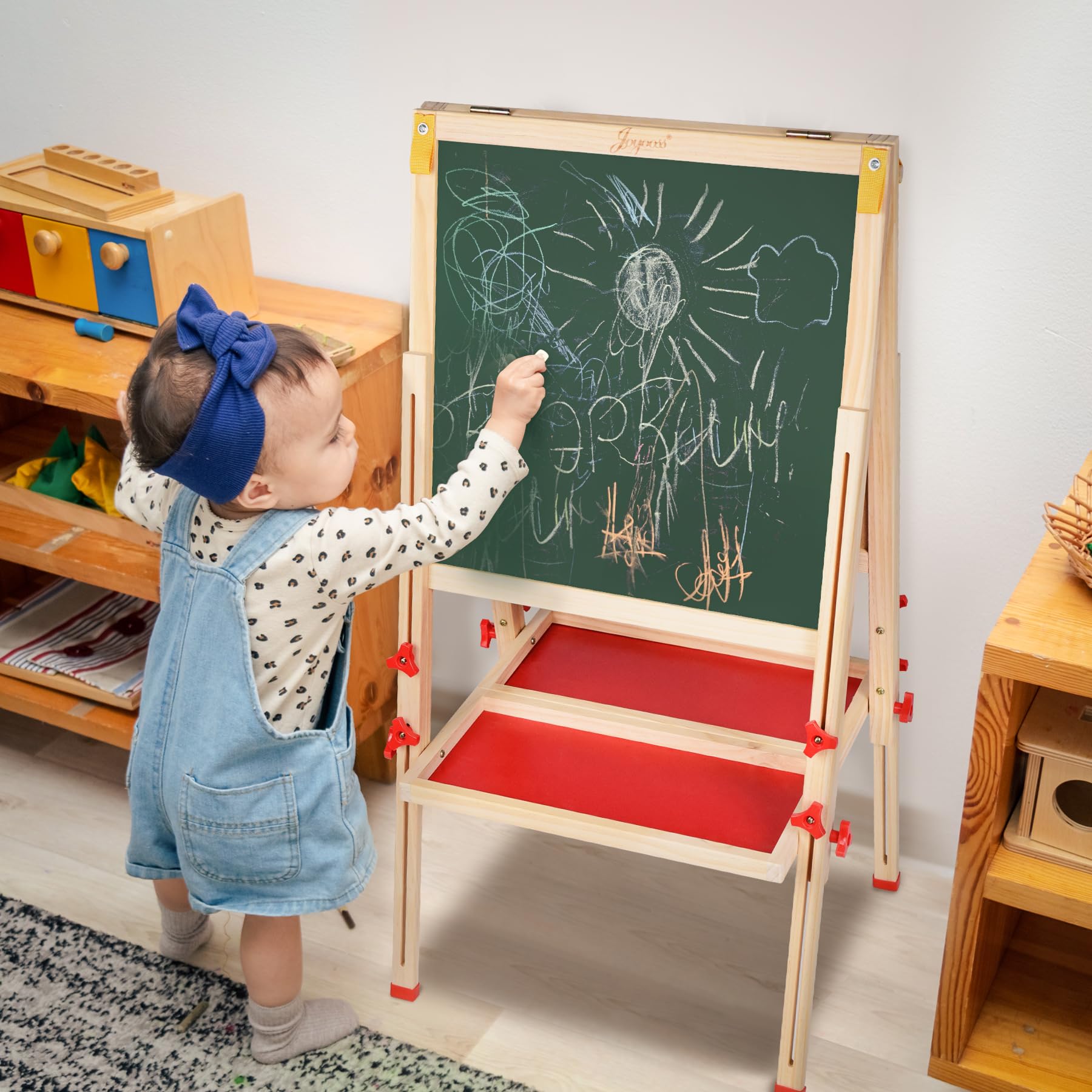 Art Easel for Kids Easel, Foldable Toddler Easel for Painting Double Sided