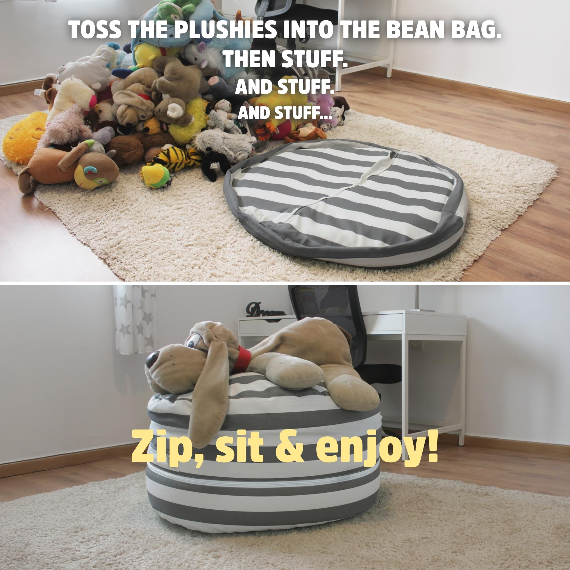 Stuffed Animal Storage Bean Bag Chair