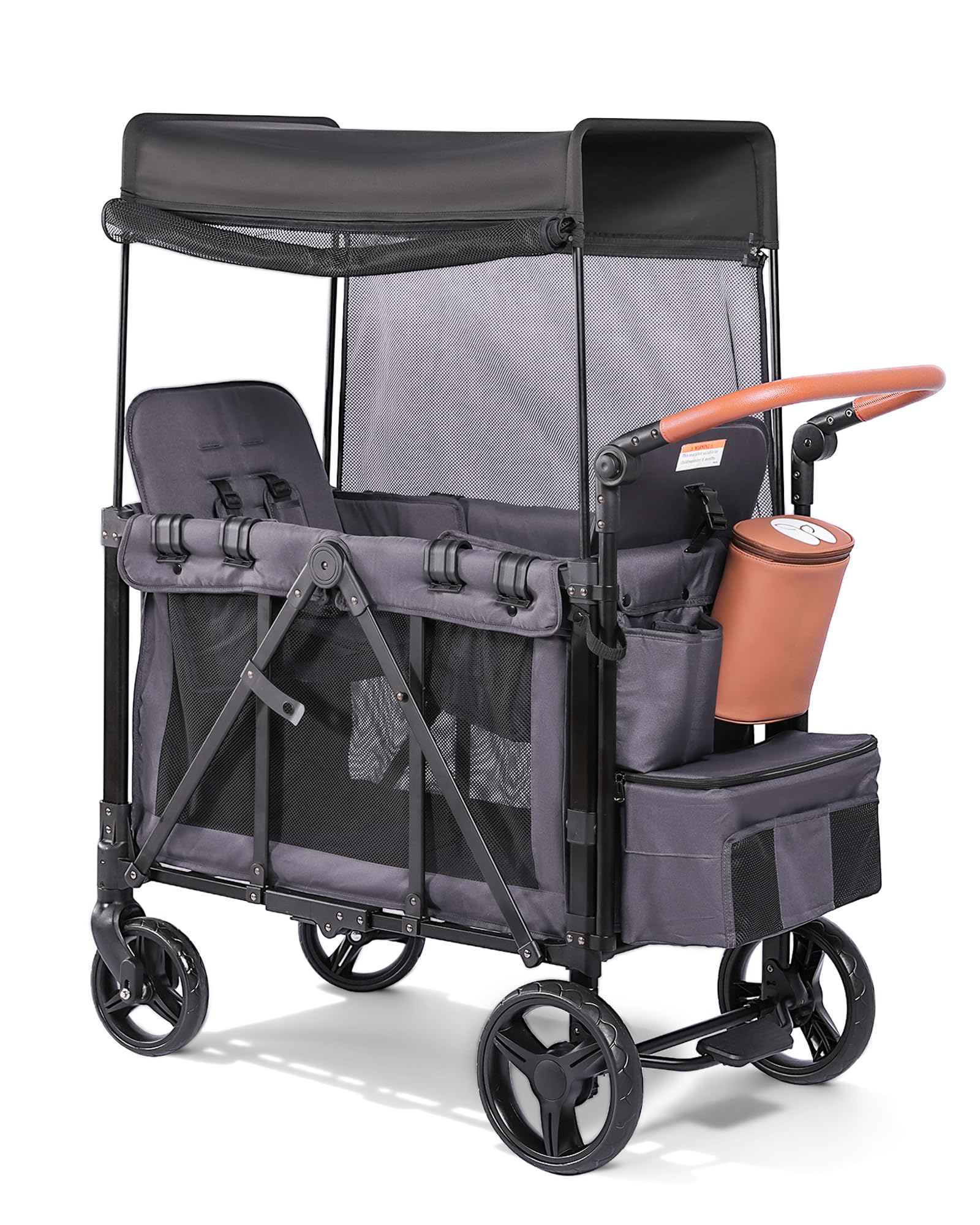 Double Wagon Stroller for 2 Kids with Canopy