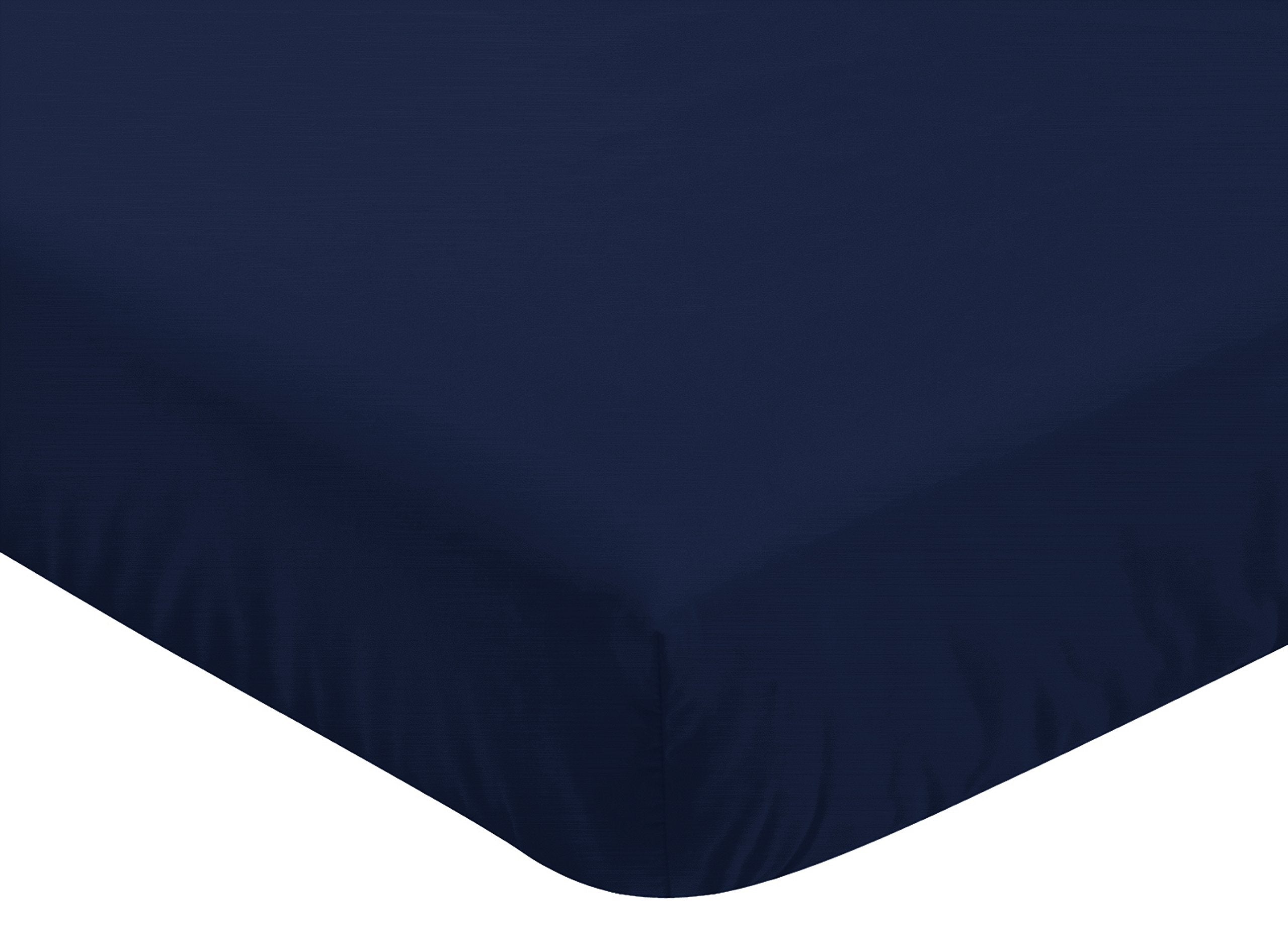 Designs Nautical Anchor Baby Boy or Girl Nursery Crib Bedding Set - 4 Pieces - Navy Blue and White Gender Neutral